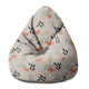Sitzsack Birnenform Herbstblumen-S-Samt