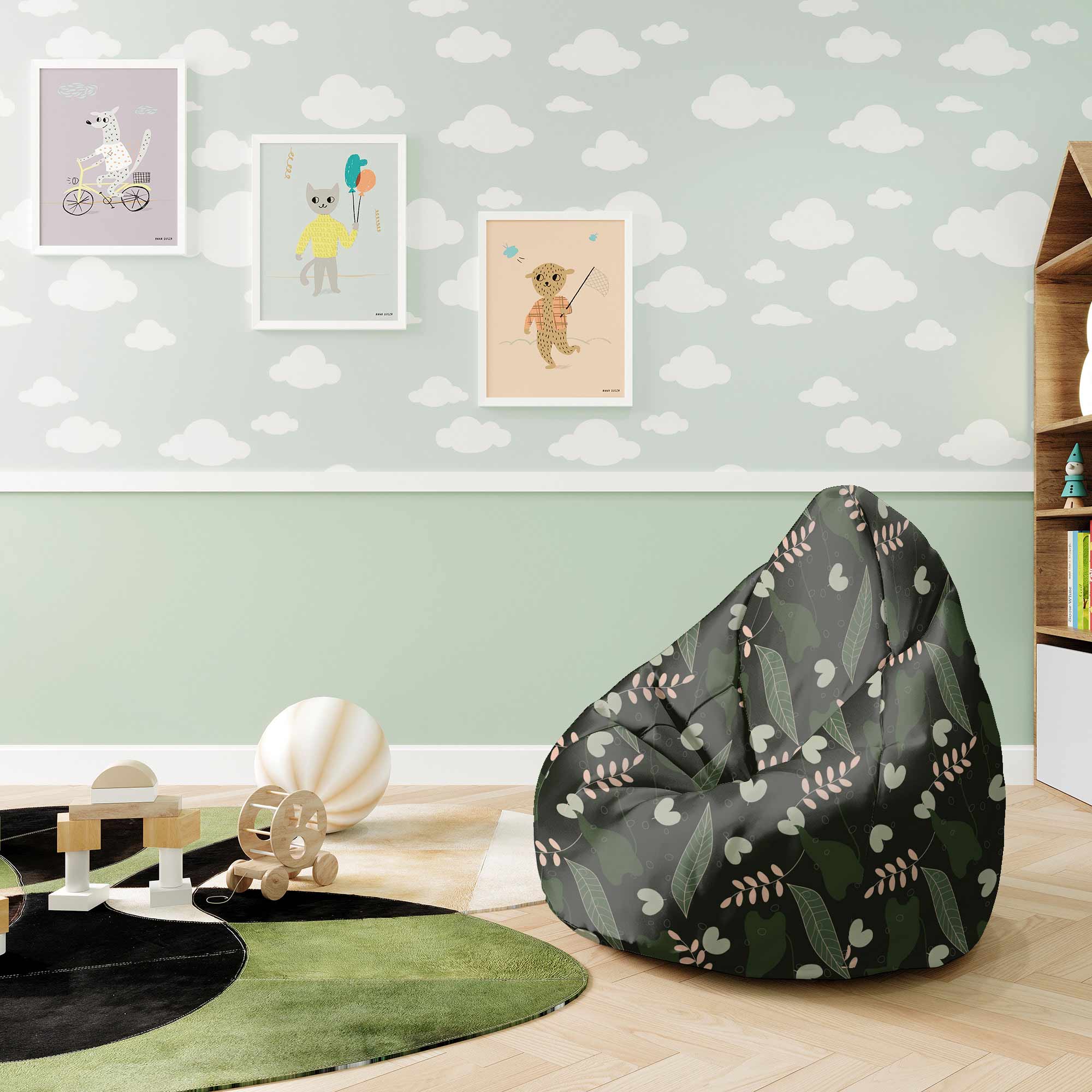 Puf Pearshape Summer Night-S-Velvet