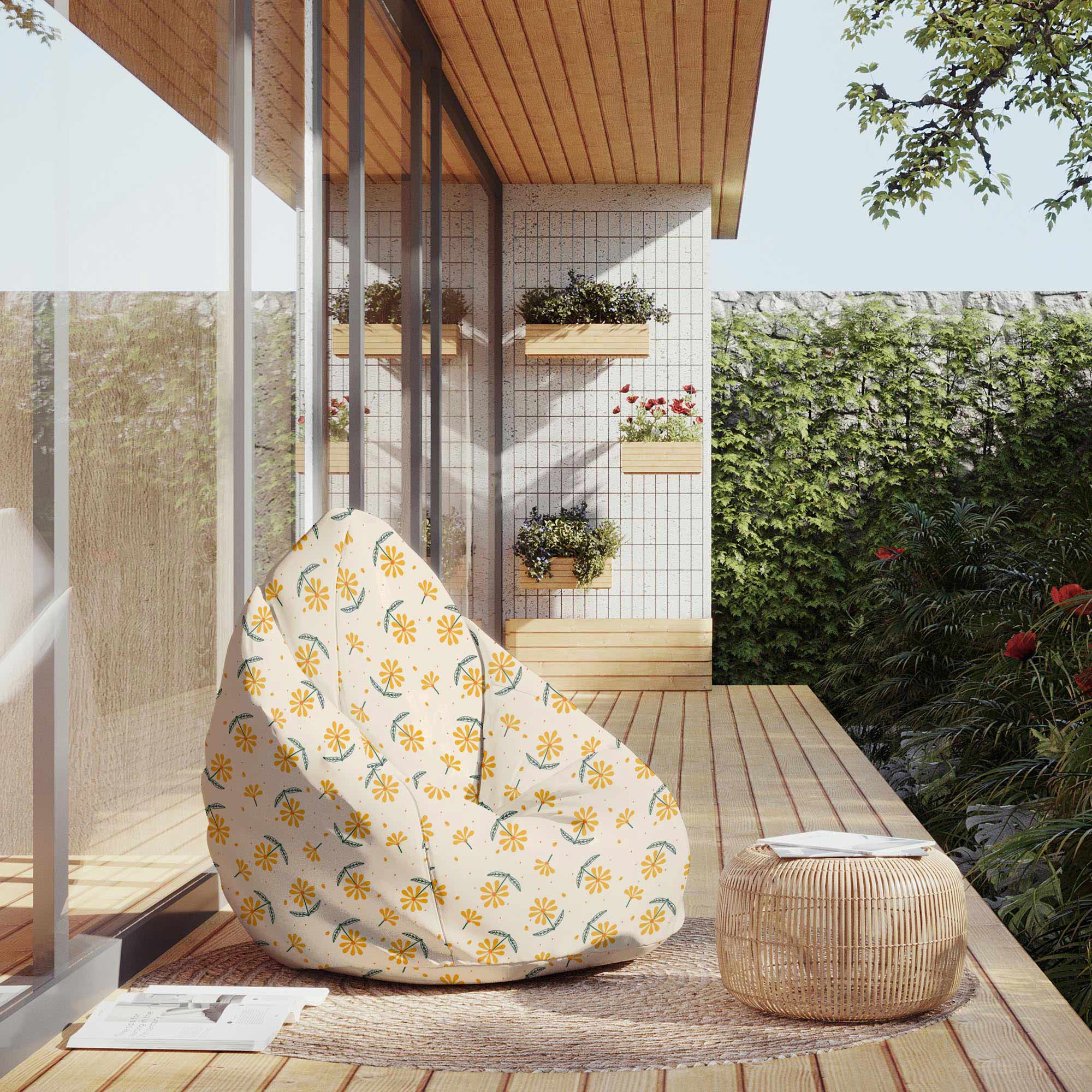Sitzsack Birnenform Süßer Sommermorgen-M-Samt