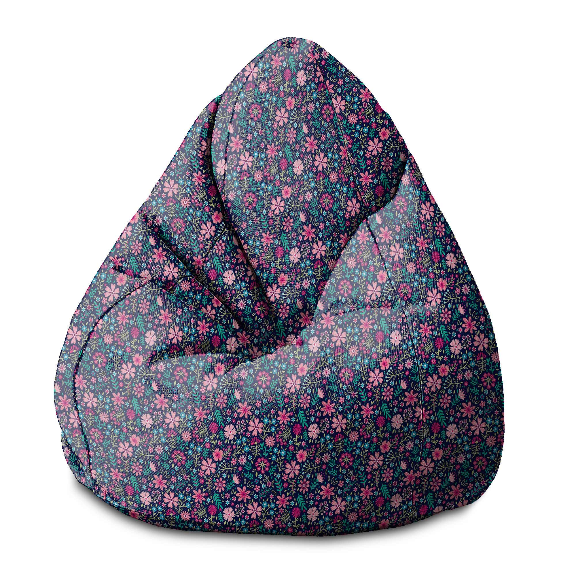Puf Birnenform Pink Wiese