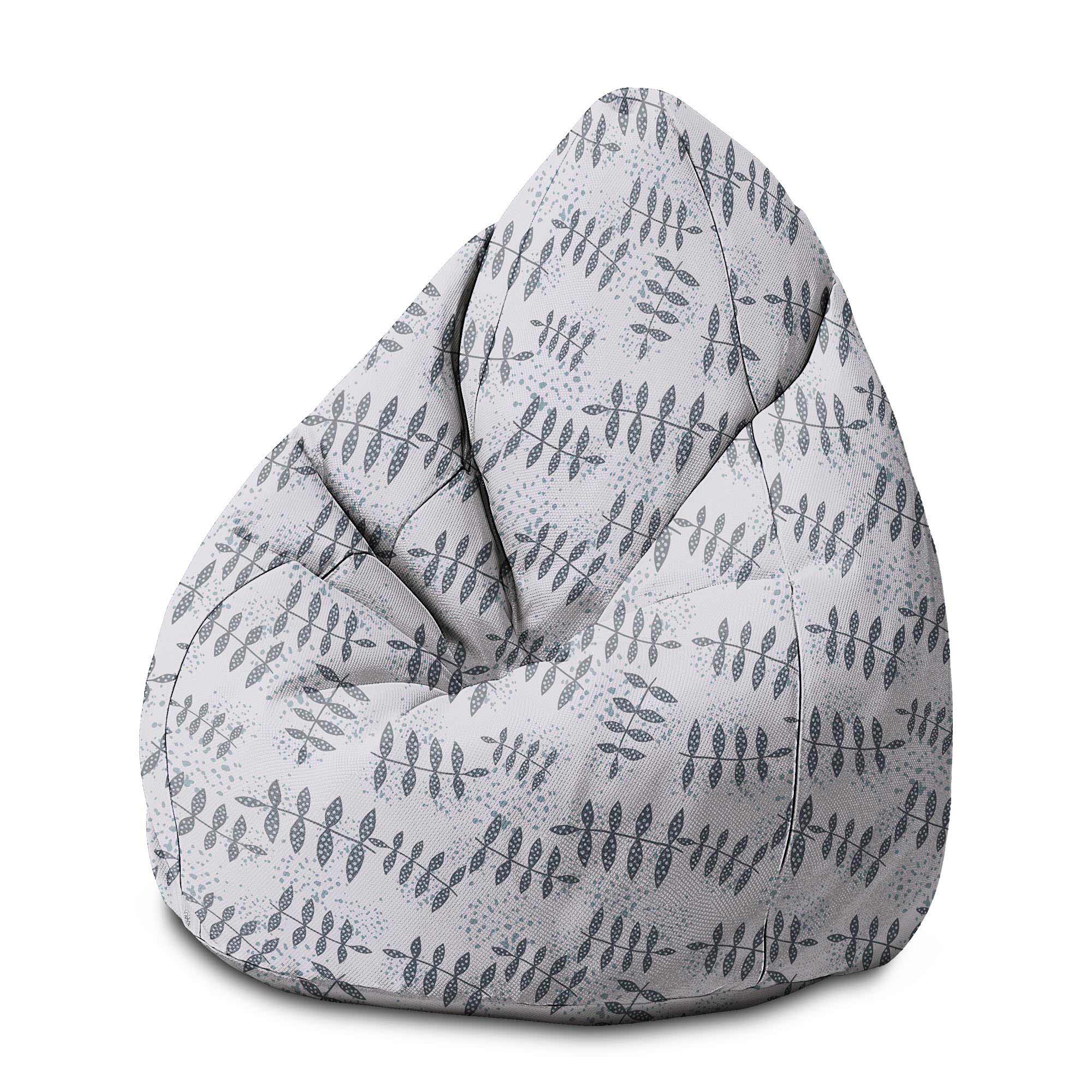 Puf Pearshape Splash Floral Pattern-M-Oxford