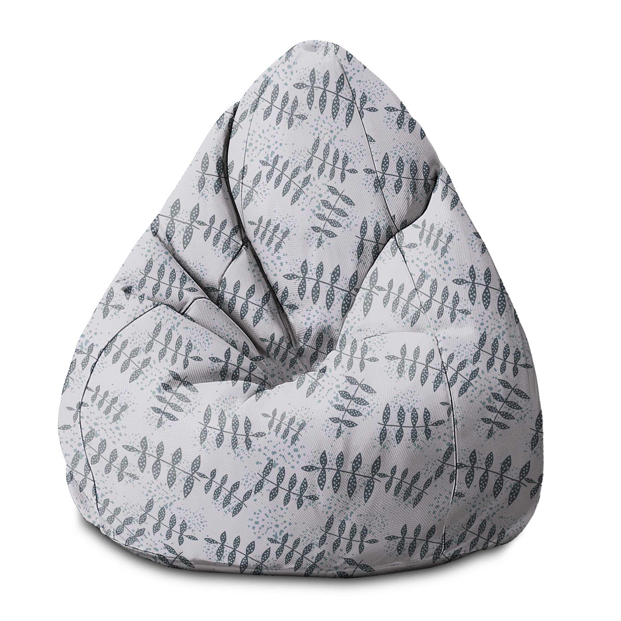 Puf Pearshape Splash Floral Pattern-M-Oxford
