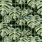 Monstera-Blätter Raster-Tischdeckenstoff