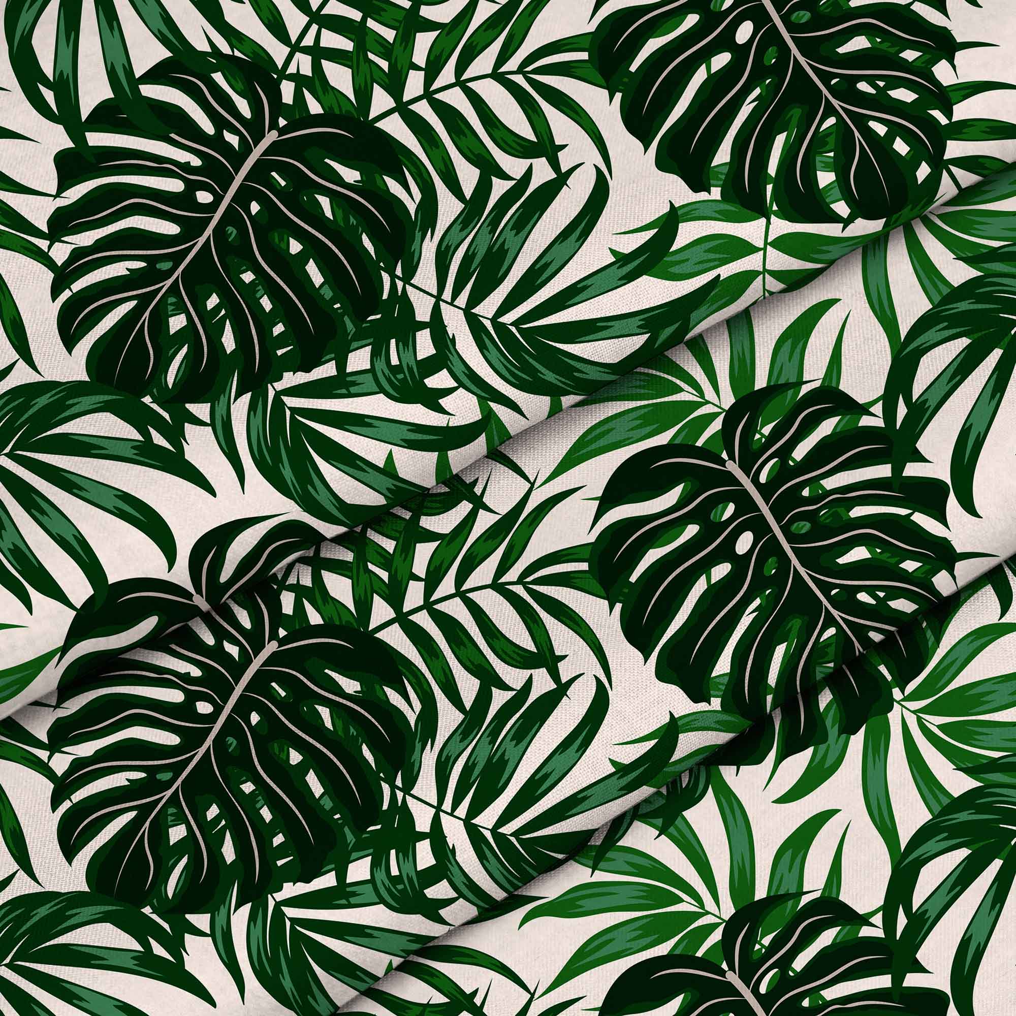 Tropical Leaves Pattern-Tkanina Obrusowa