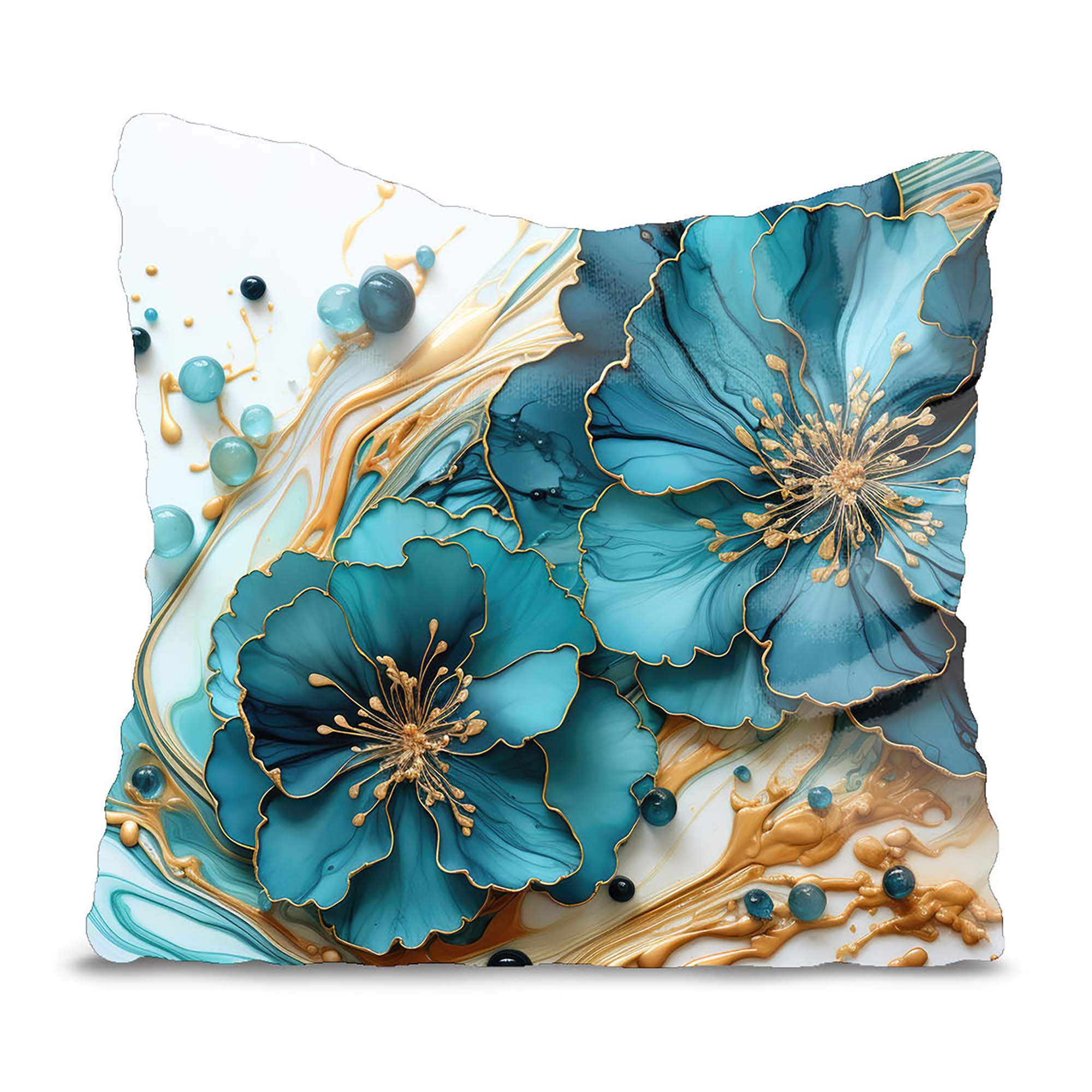 Kissen Aquarellblumen