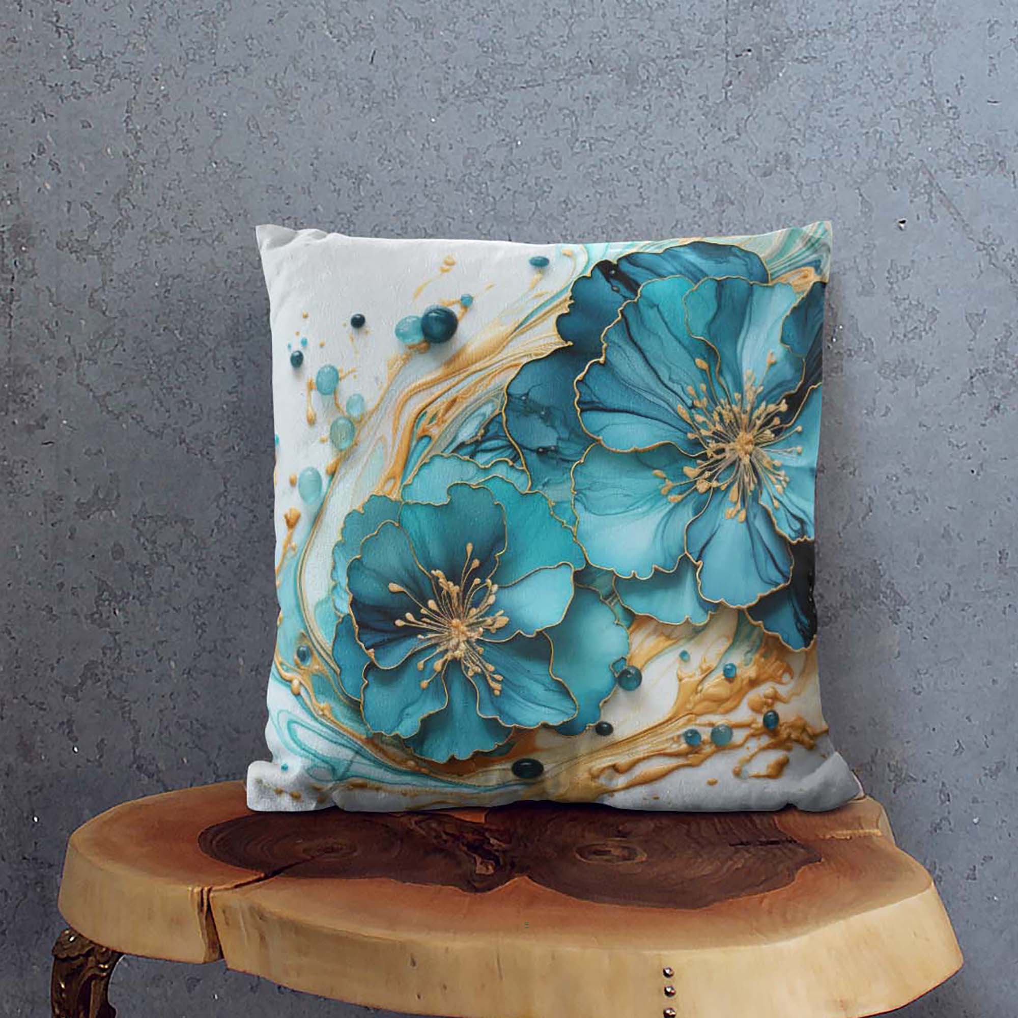 Kissen Aquarellblumen