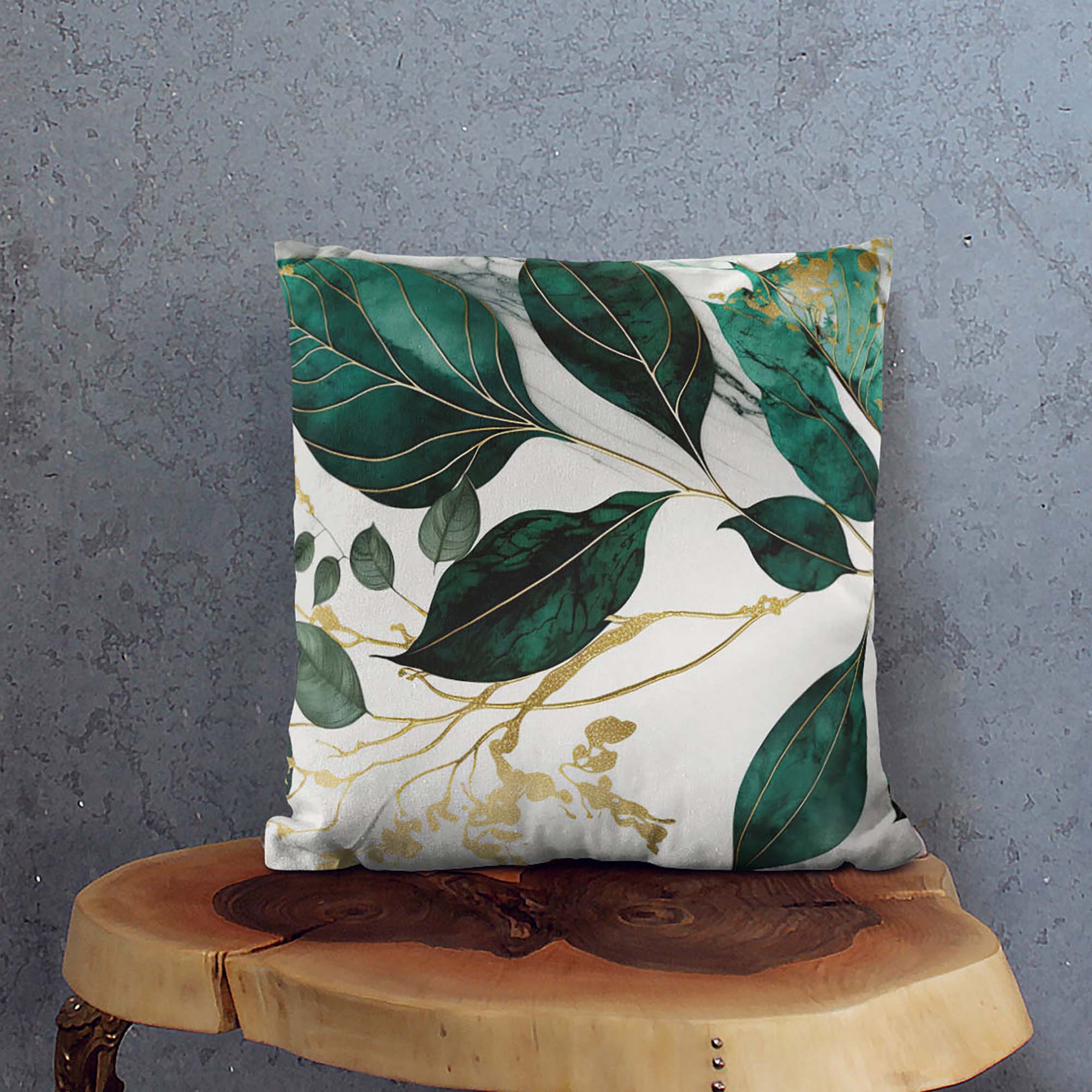 Poduszka Marable with Leaves-Velvet