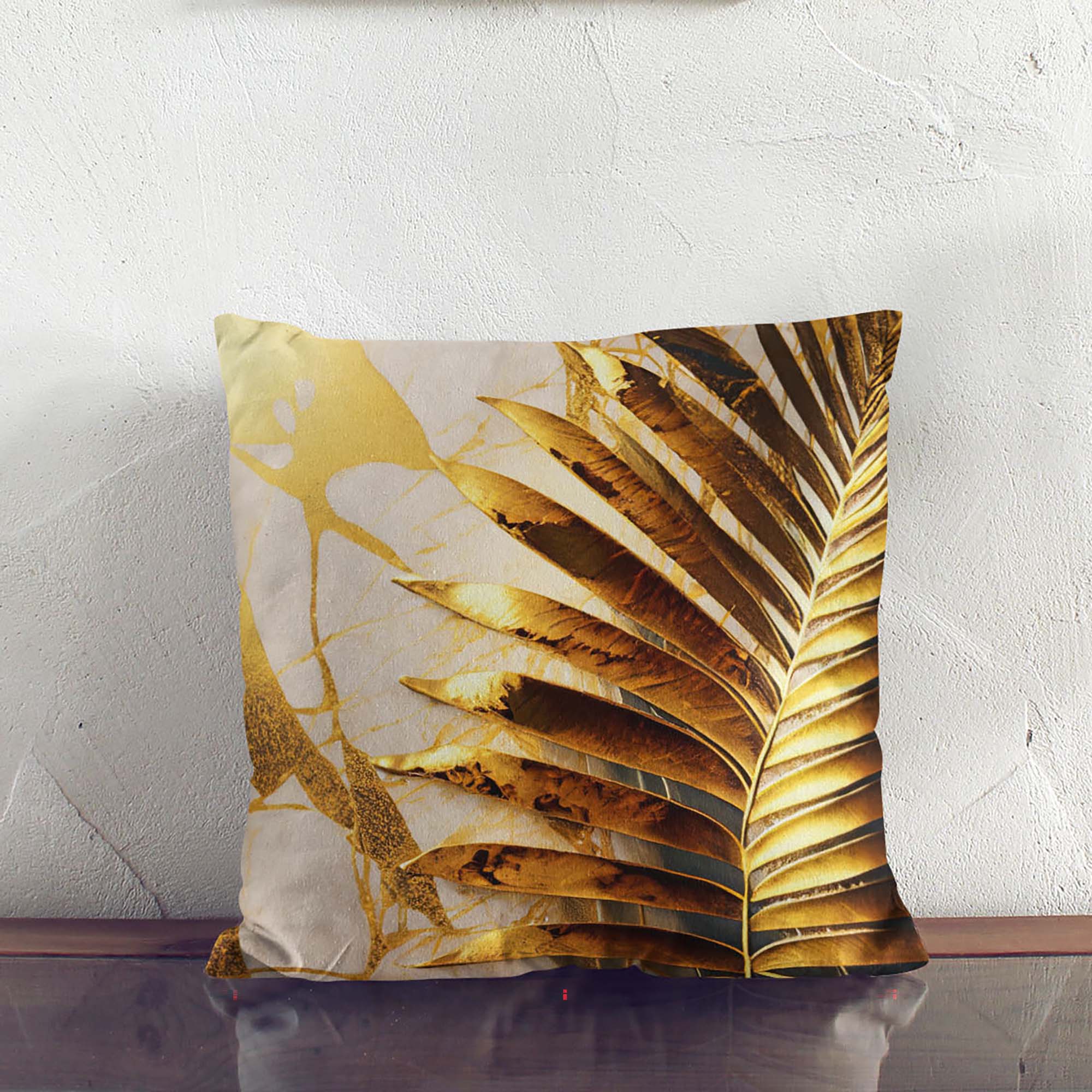 Kissen Golden Palm Leaf