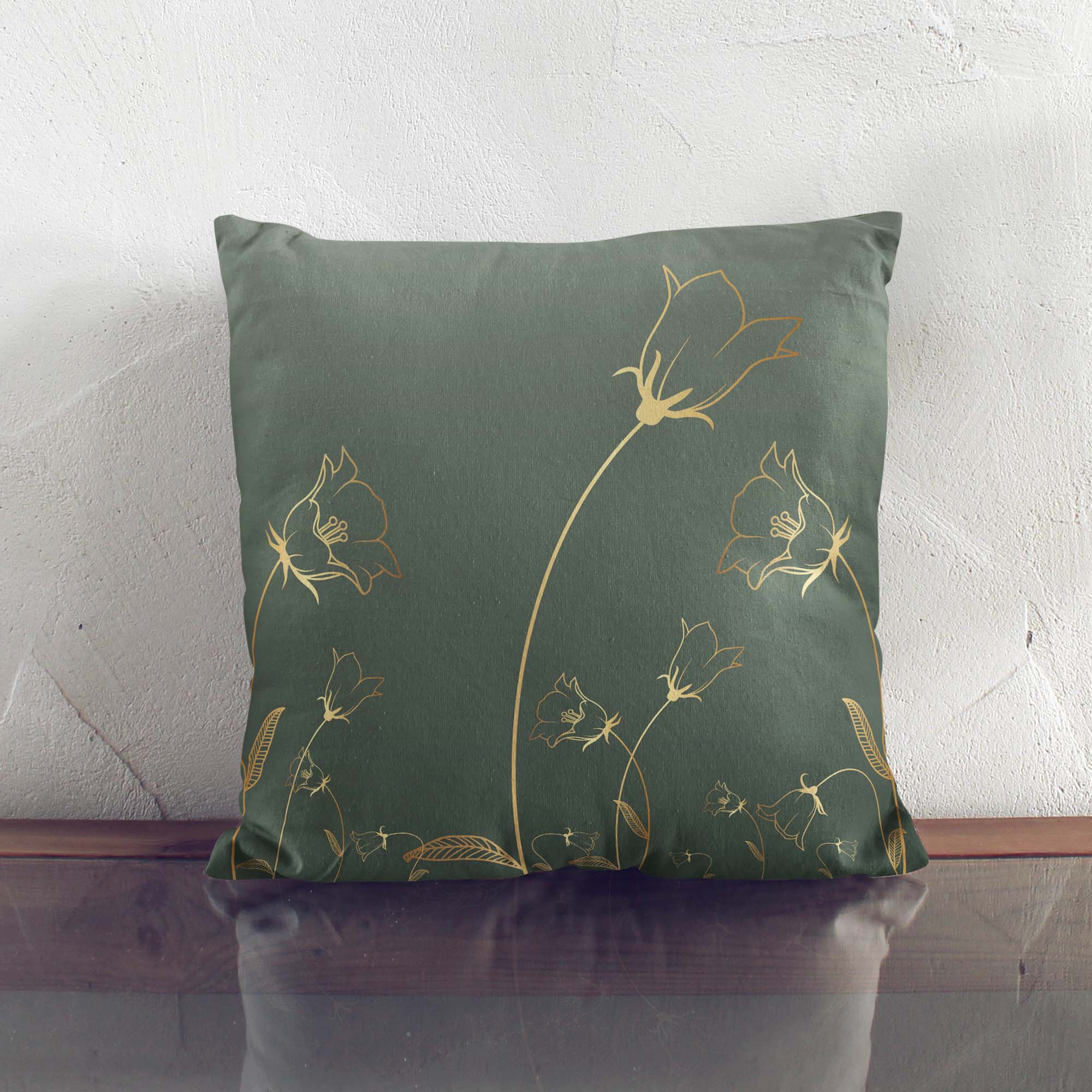 Kissen Gravur Botanisches Muster