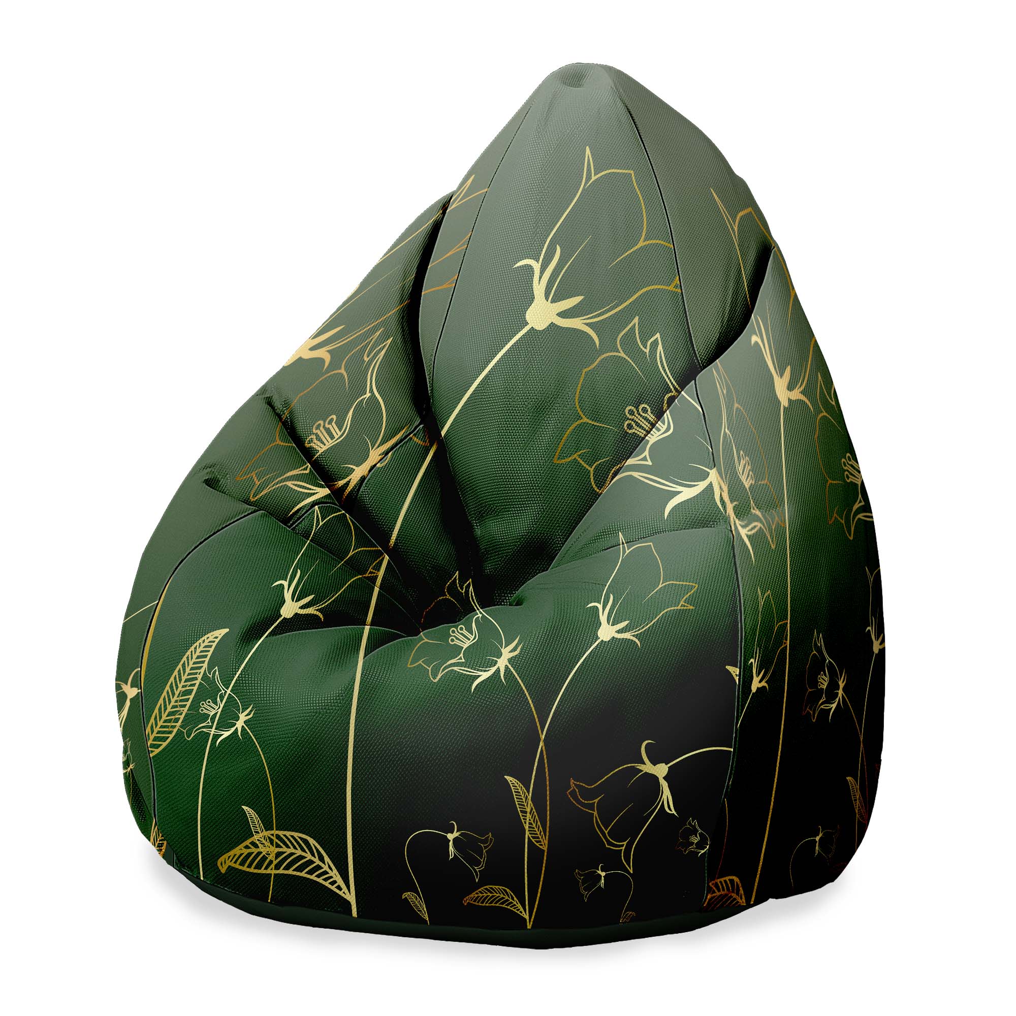 Puf Birnenform Gravur Botanisches Muster