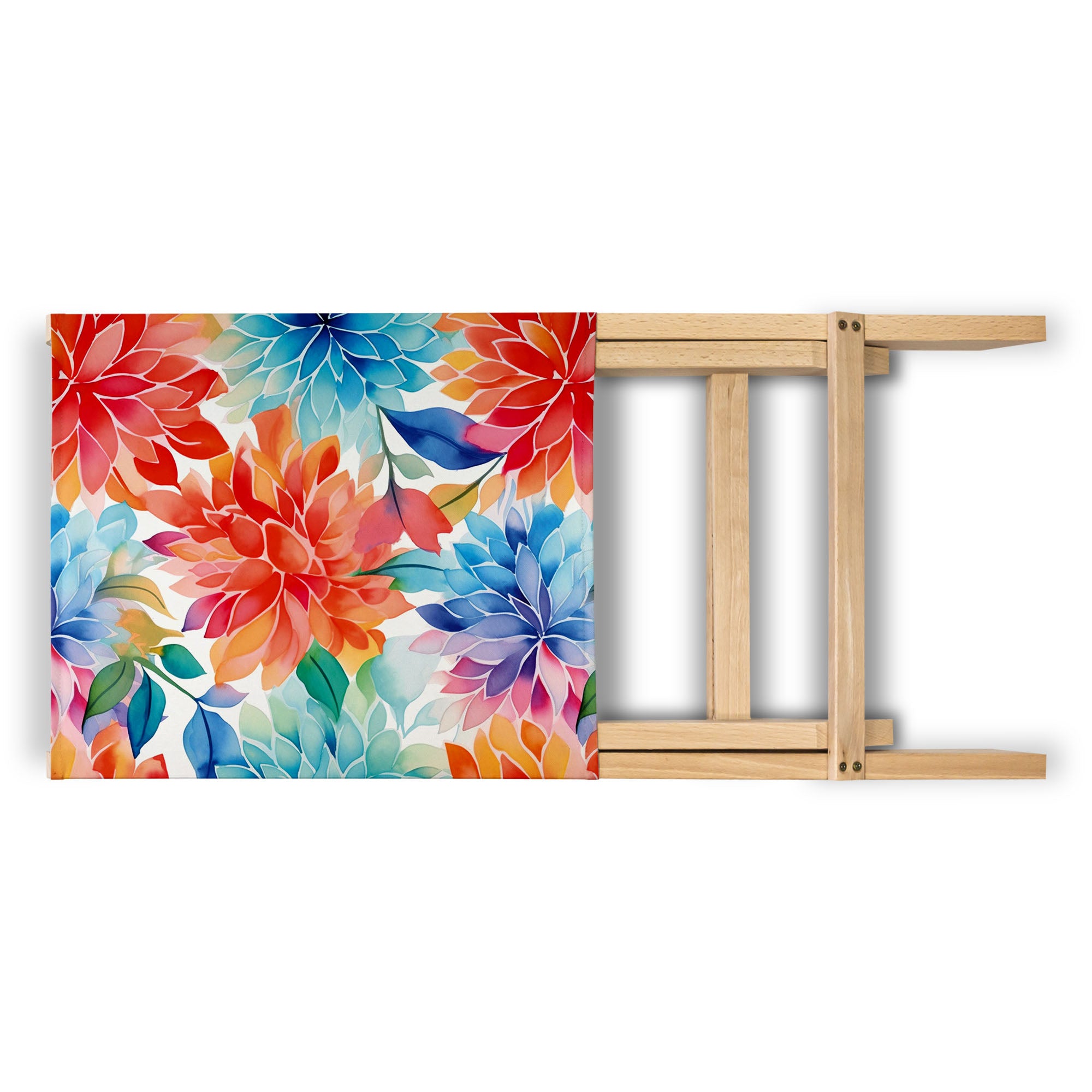 Klappbarer Strandstuhl Blumenhintergrund