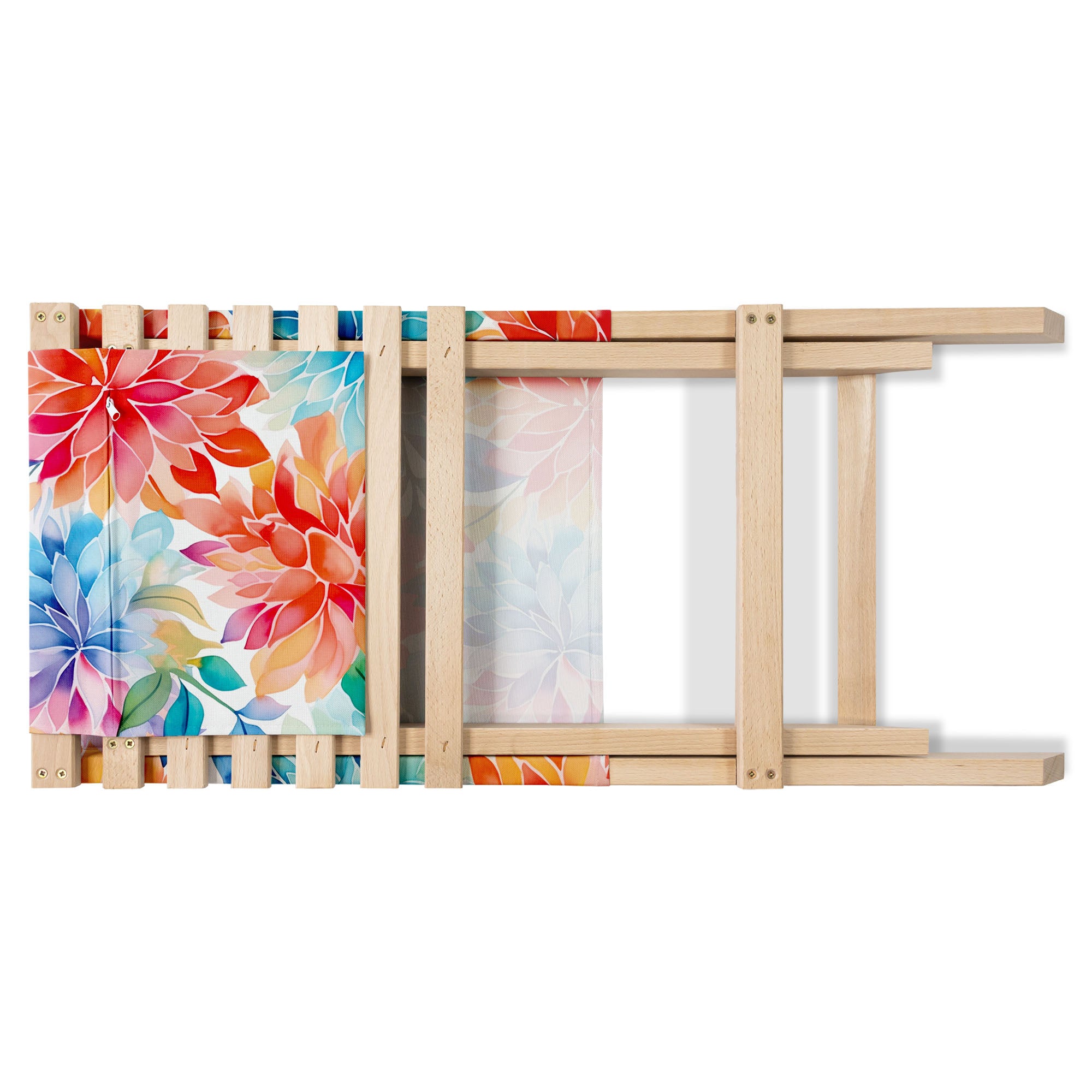 Klappbarer Strandstuhl Blumenhintergrund