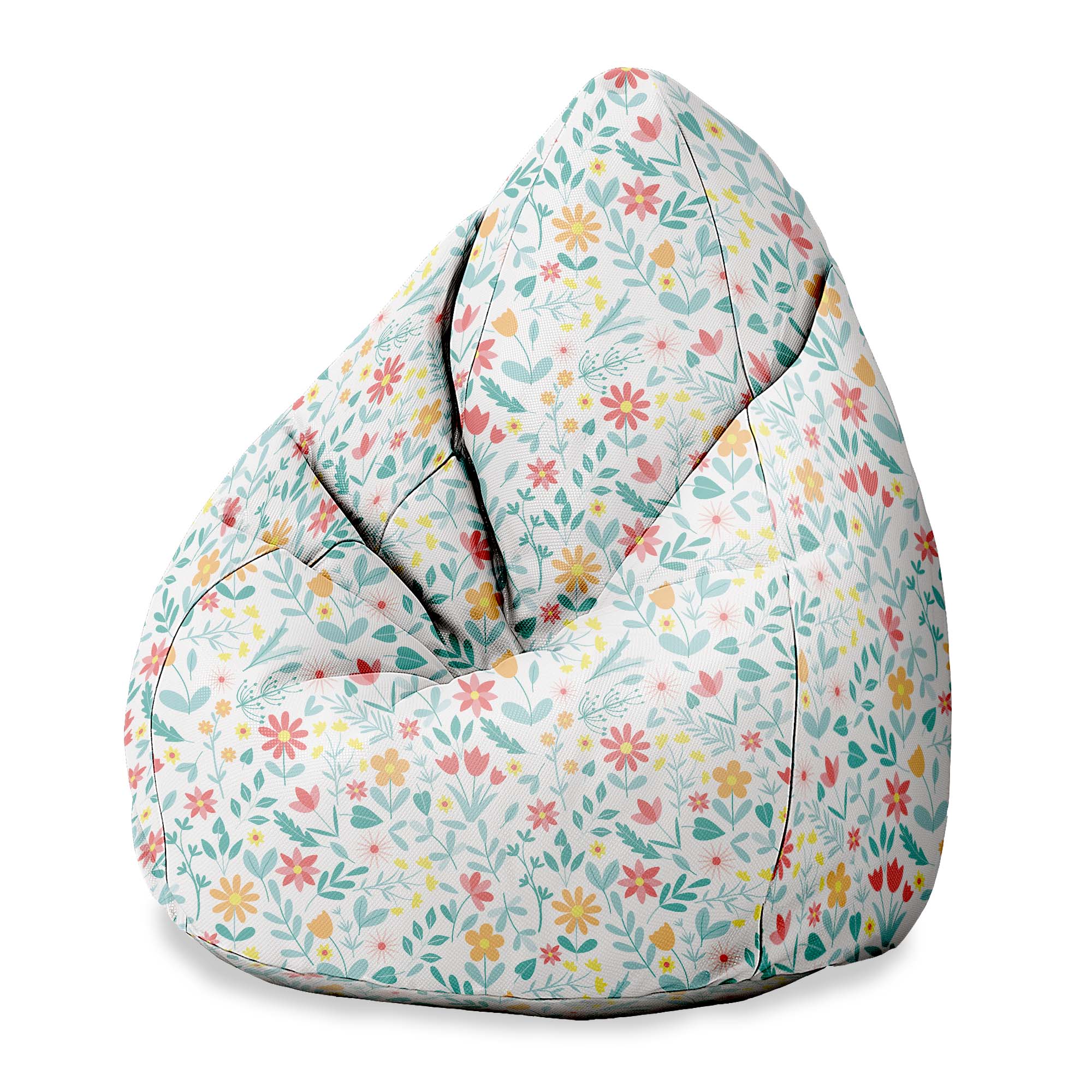 Pearshape Pouf Floral Adventure