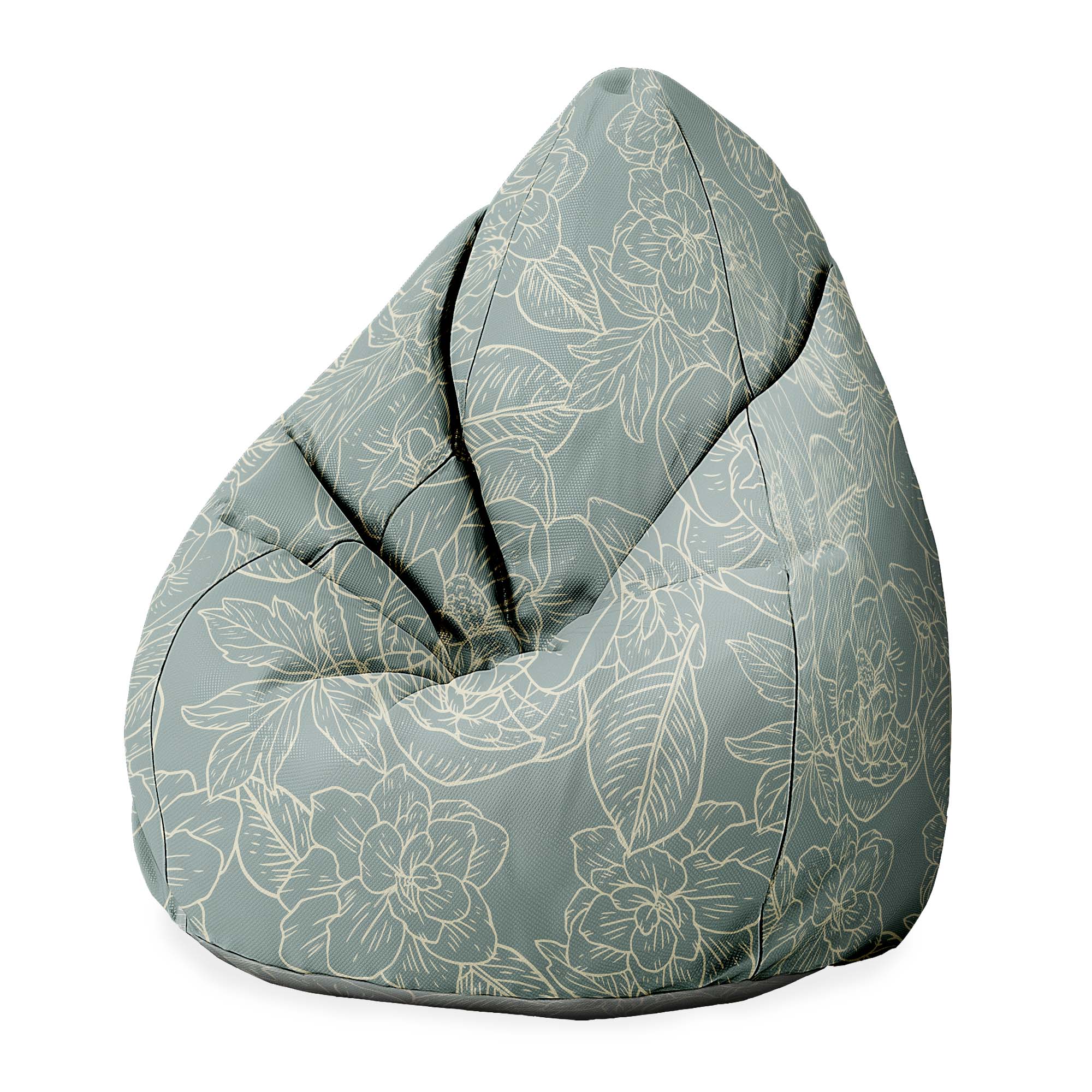 Puf Pearshape Floral Elegant Leaves-Oxford