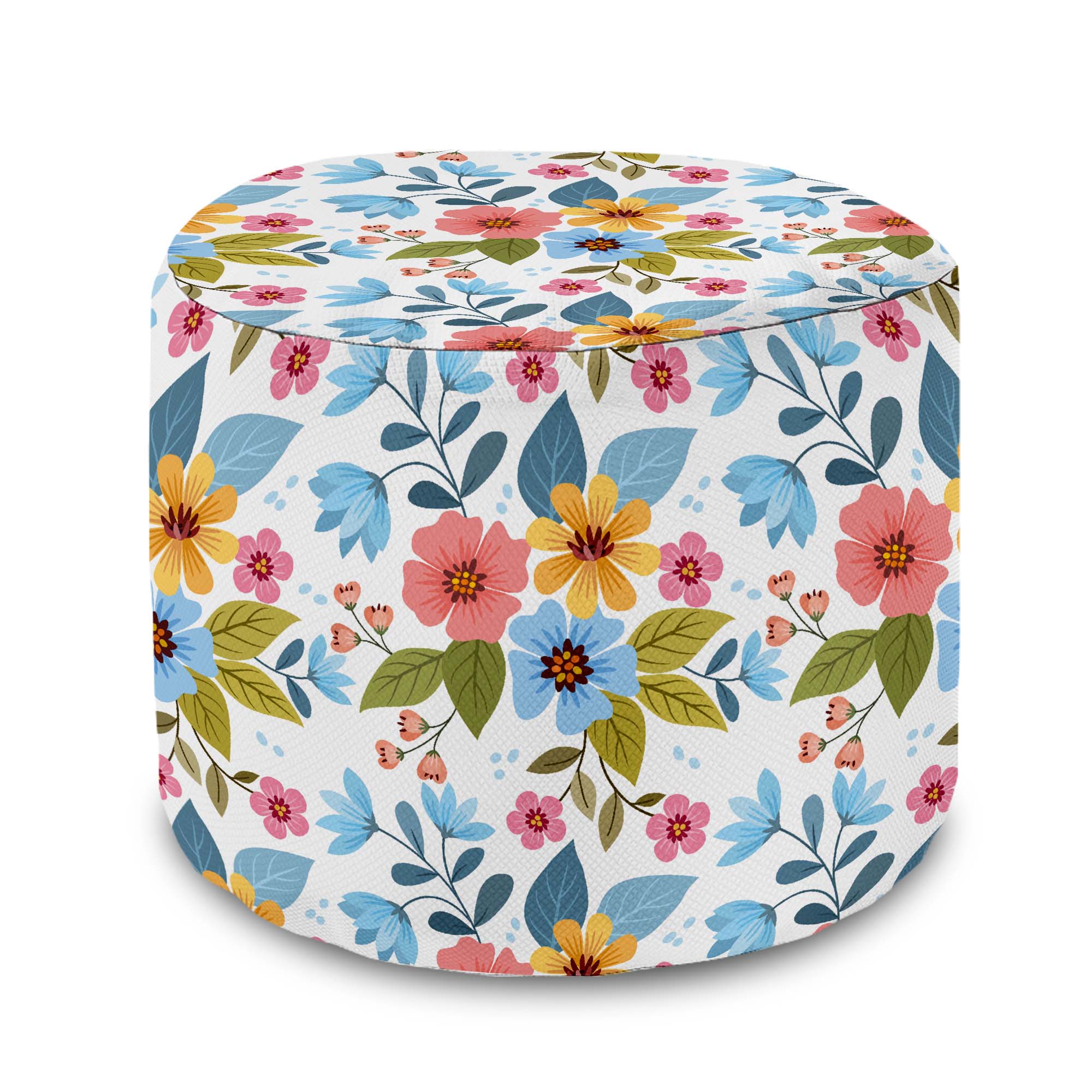 Runder Hocker Fußstütze Floral Fantasy