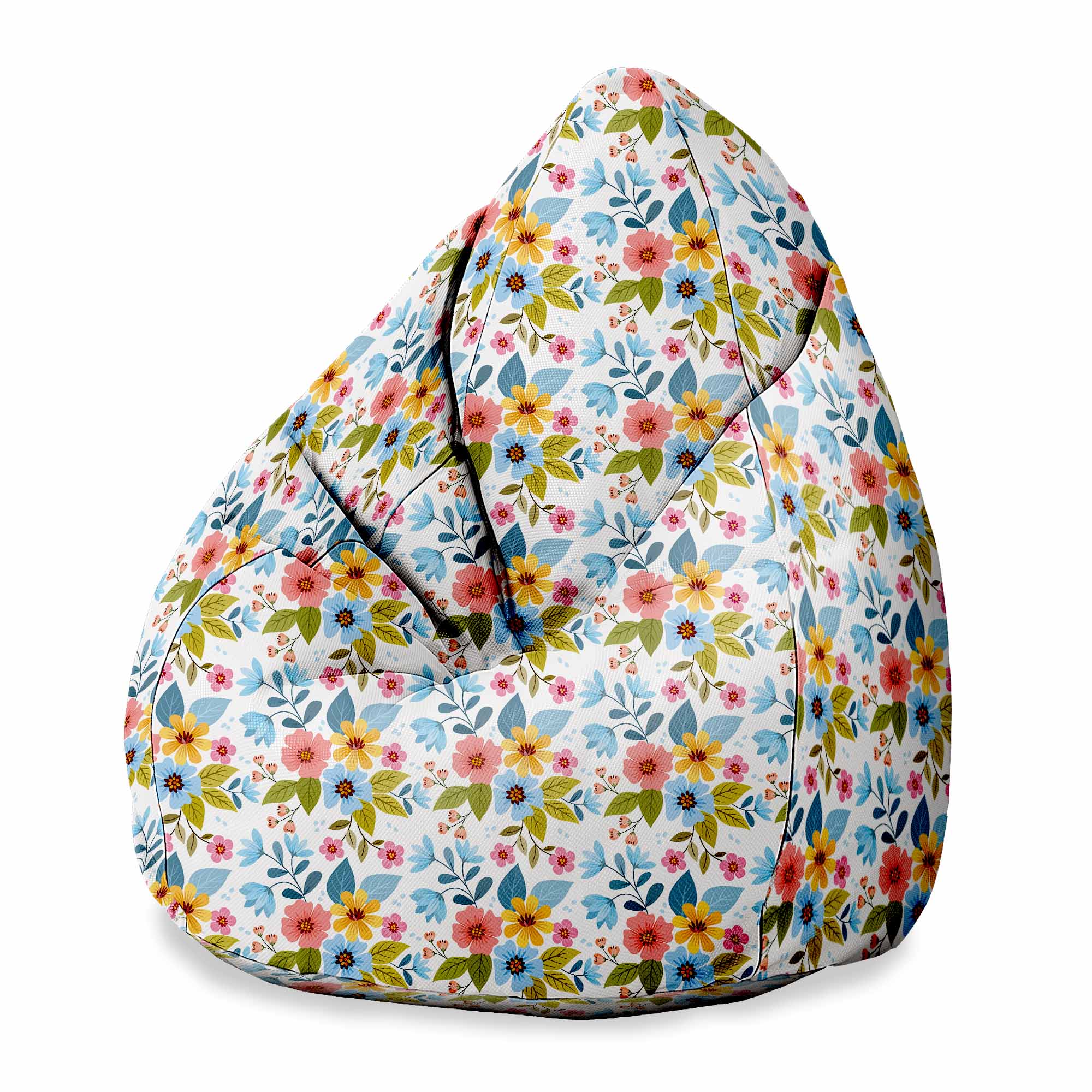 Puf Birnenform Blumige Fantasie-S-Samt