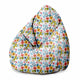 Puf Birnenform Blumige Fantasie-S-Samt