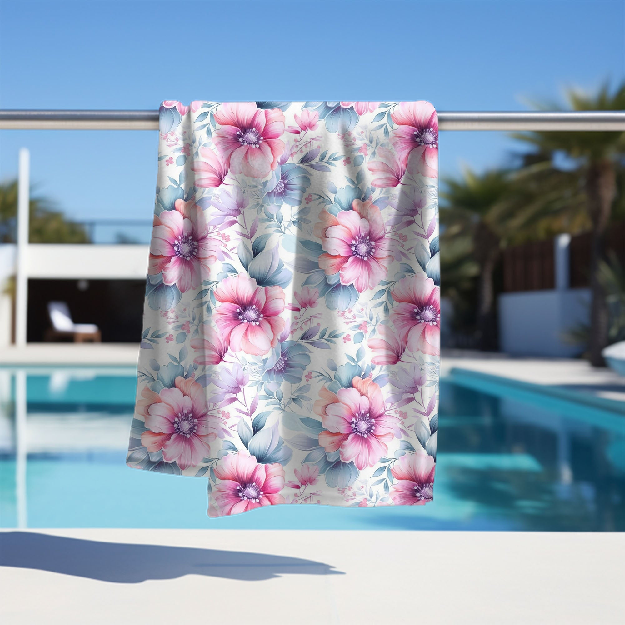 Handtuch Pastellblumen-70x140 cm