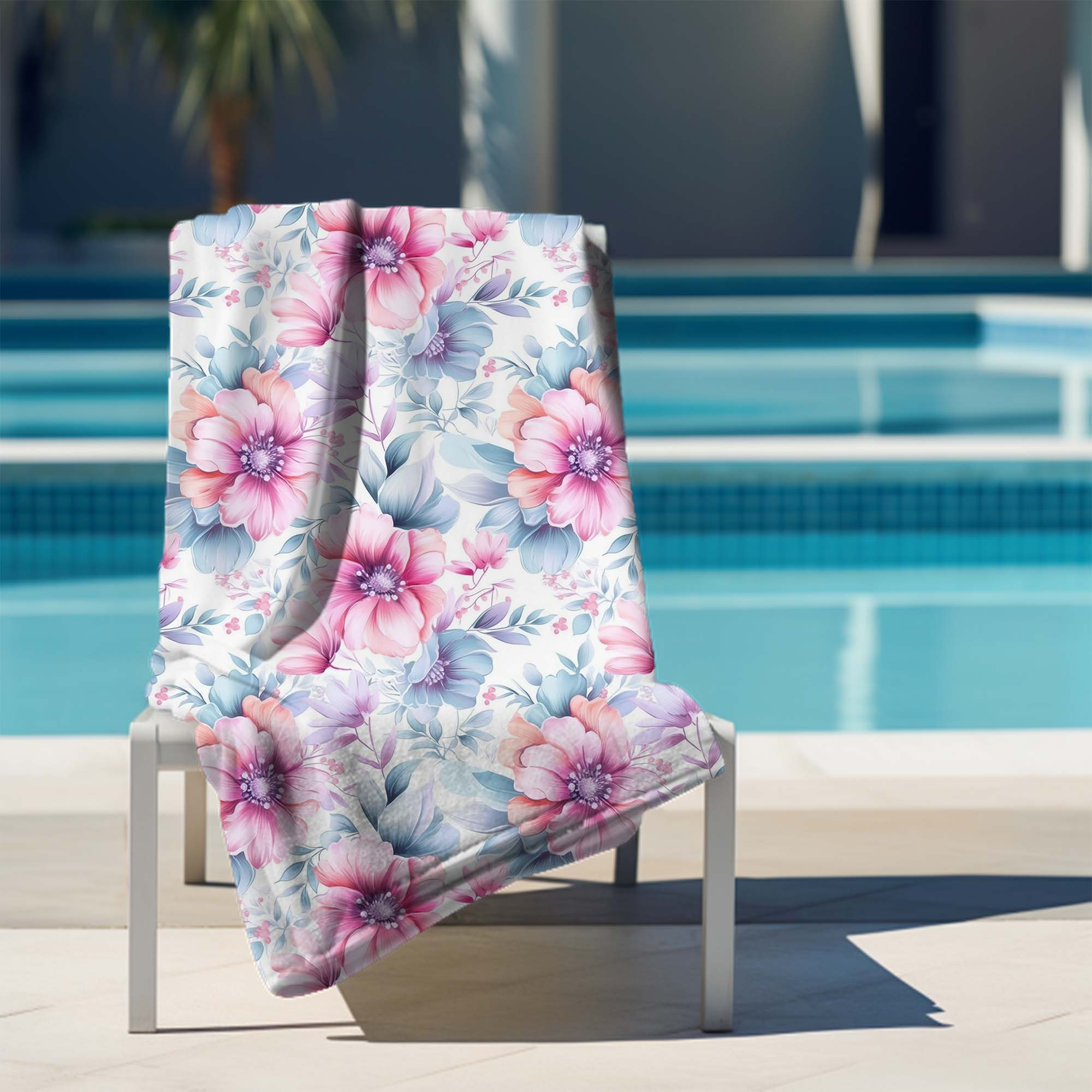 Handtuch Pastellblumen-70x140 cm