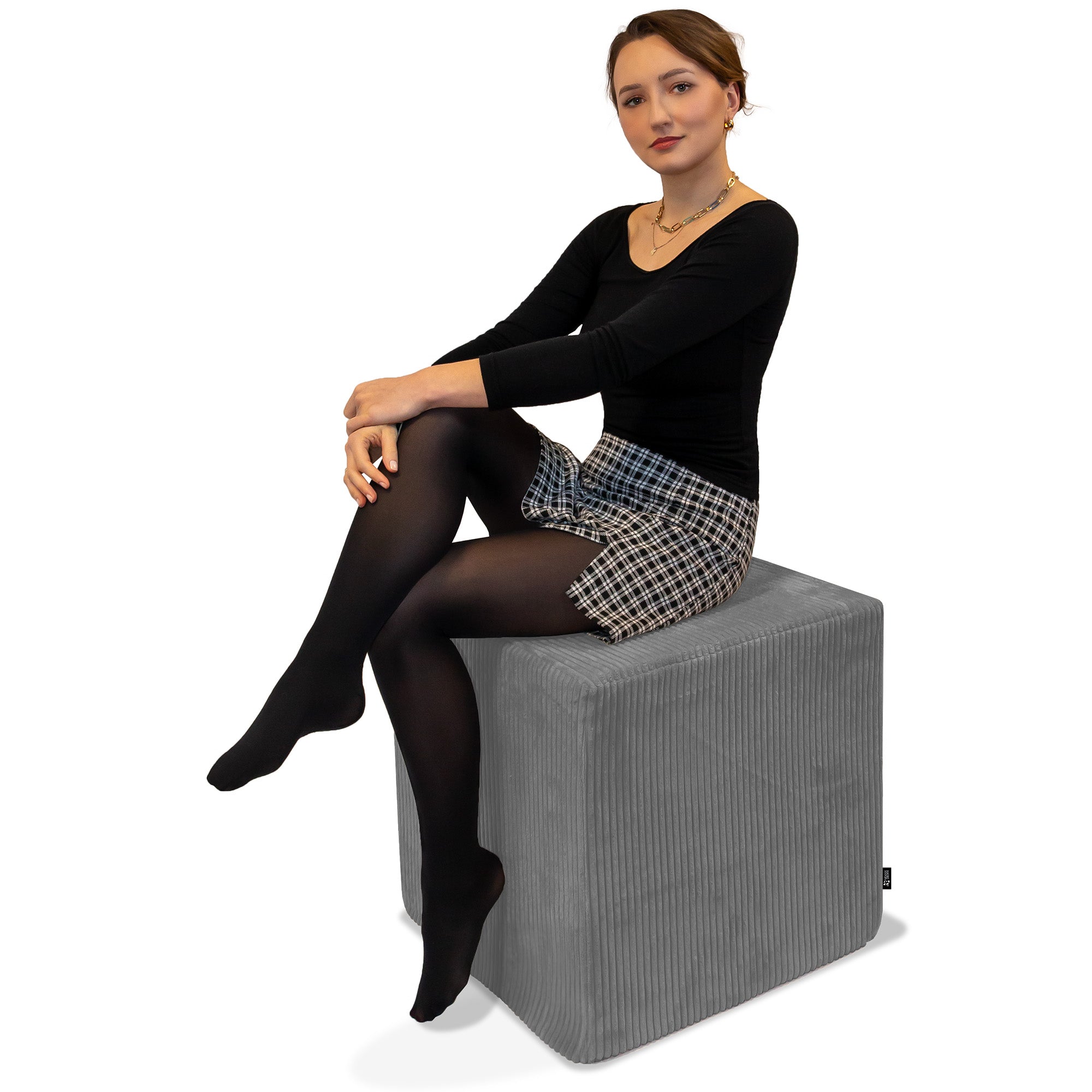 Puf Qubik Frost Gray-40x40 cm