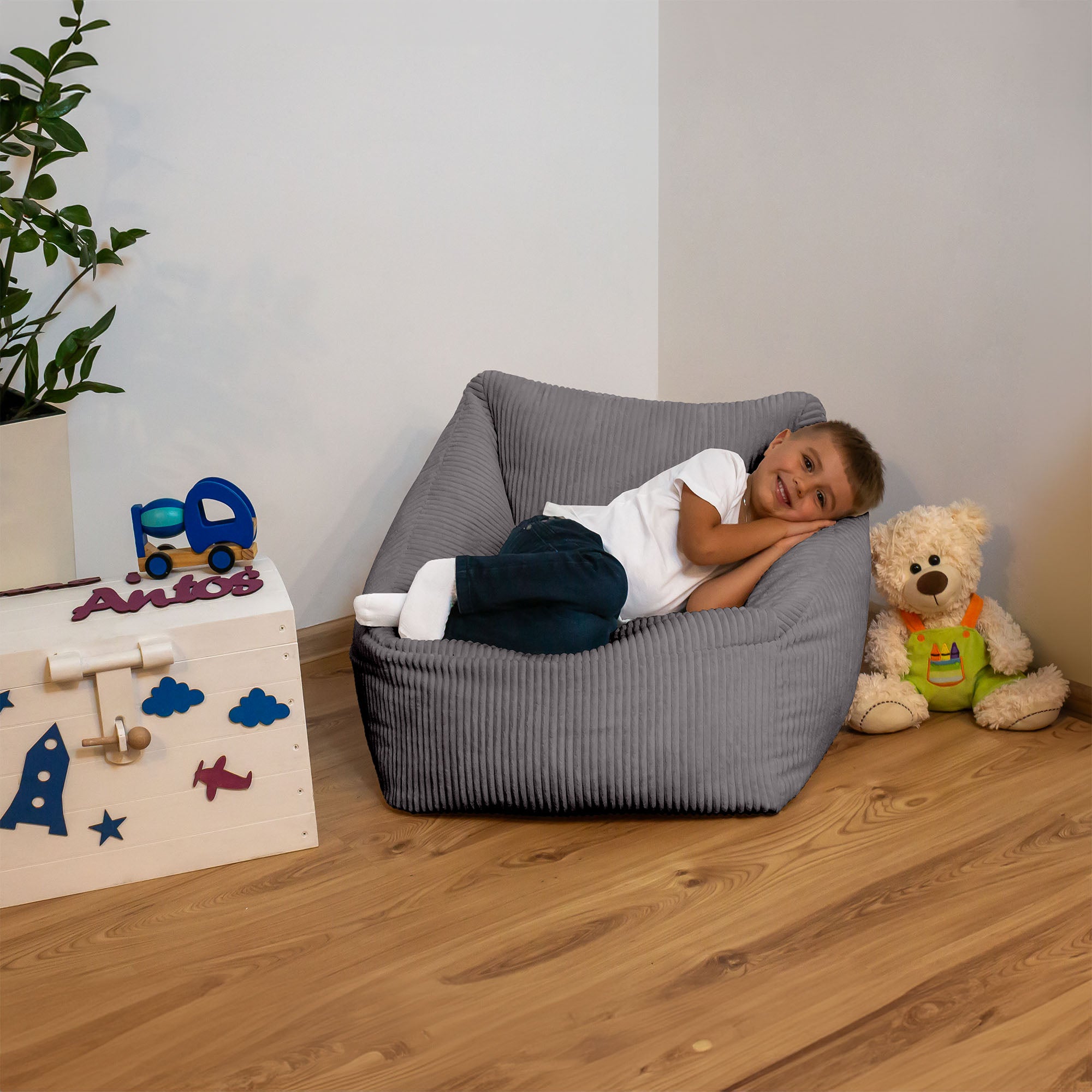 Kinderstuhl Frostgrau