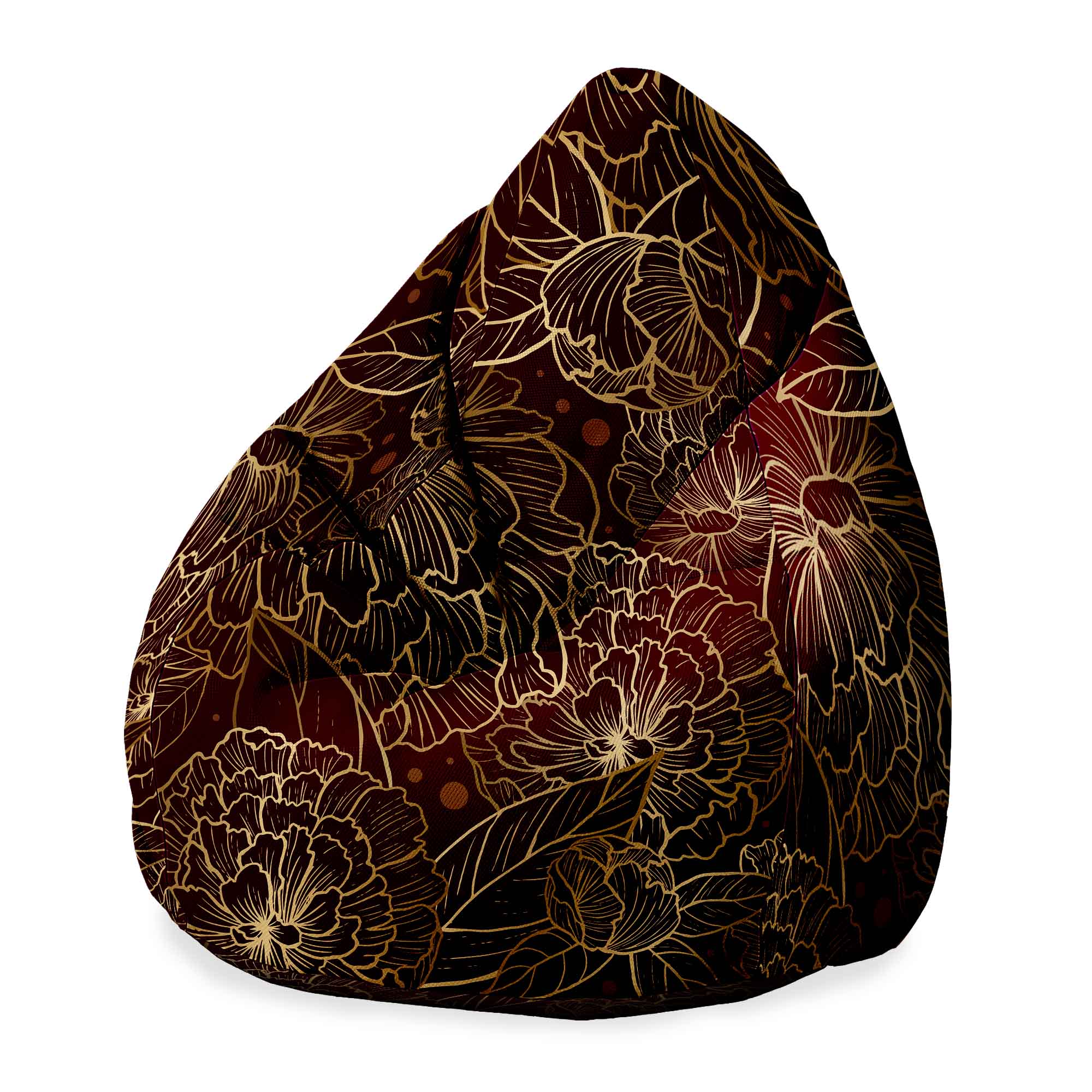 Puf Birnenform Tiefes Pfingstrosenrot