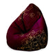 Puf Birnenform Goldene Rosen-S-Samt