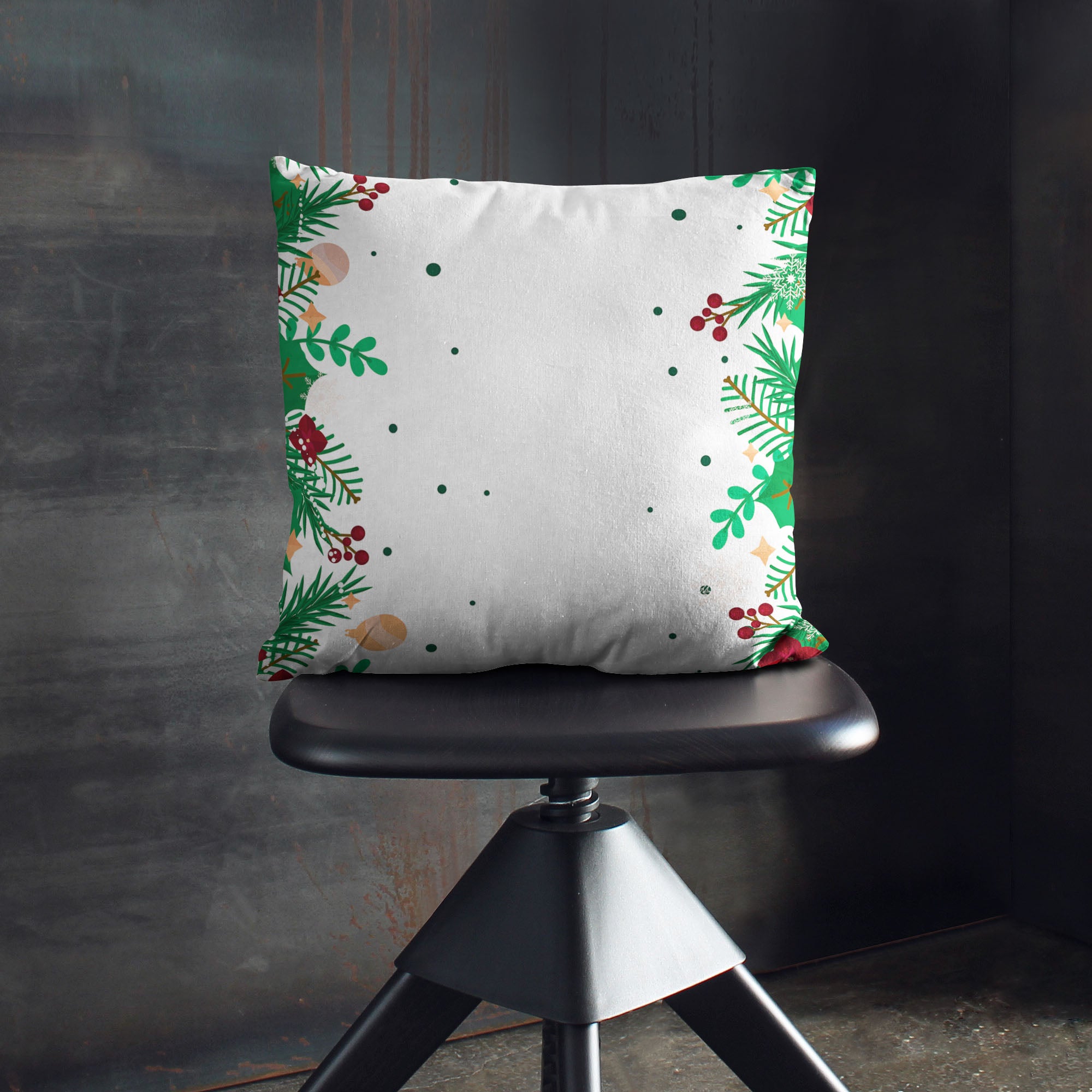 Green Mistletoe Pillow-Oxford