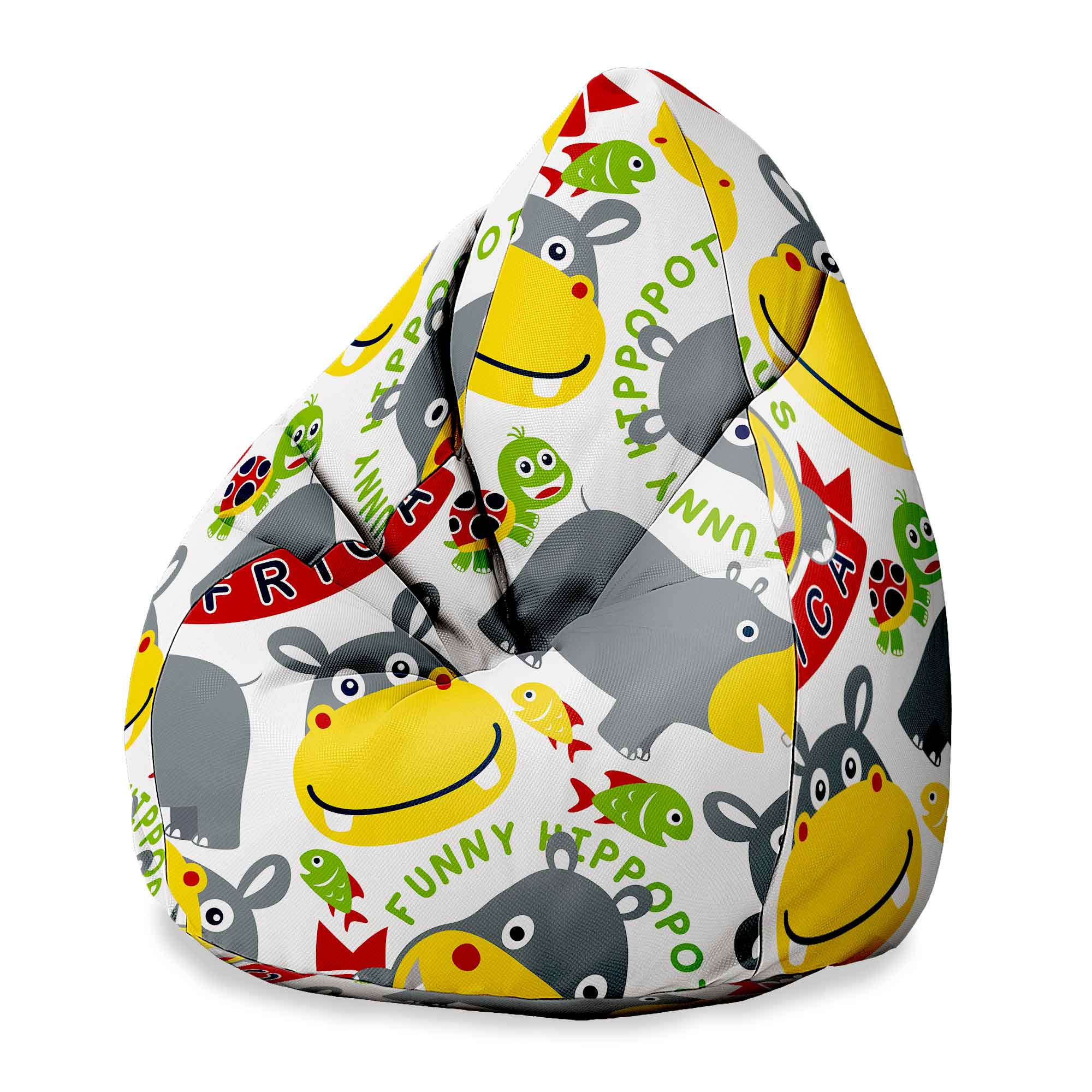 Sitzsack Pearshape Glückliches Nilpferd-M
