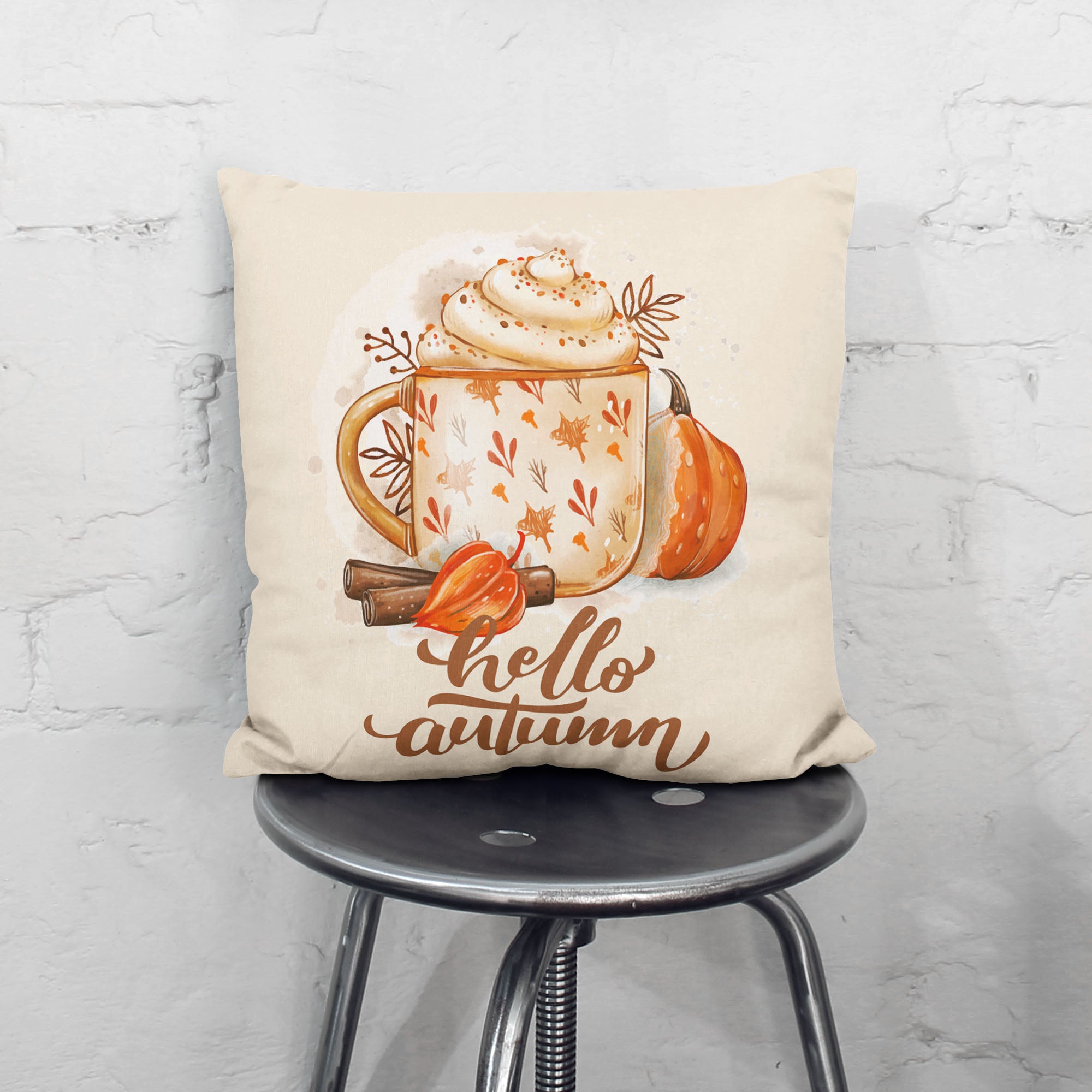 Kissen Hot Pumpkin Chocolate-Samt