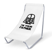 Liegestuhl aus Metall I'm your Father White