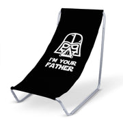Liegestuhl aus Metall I'm your Father Black