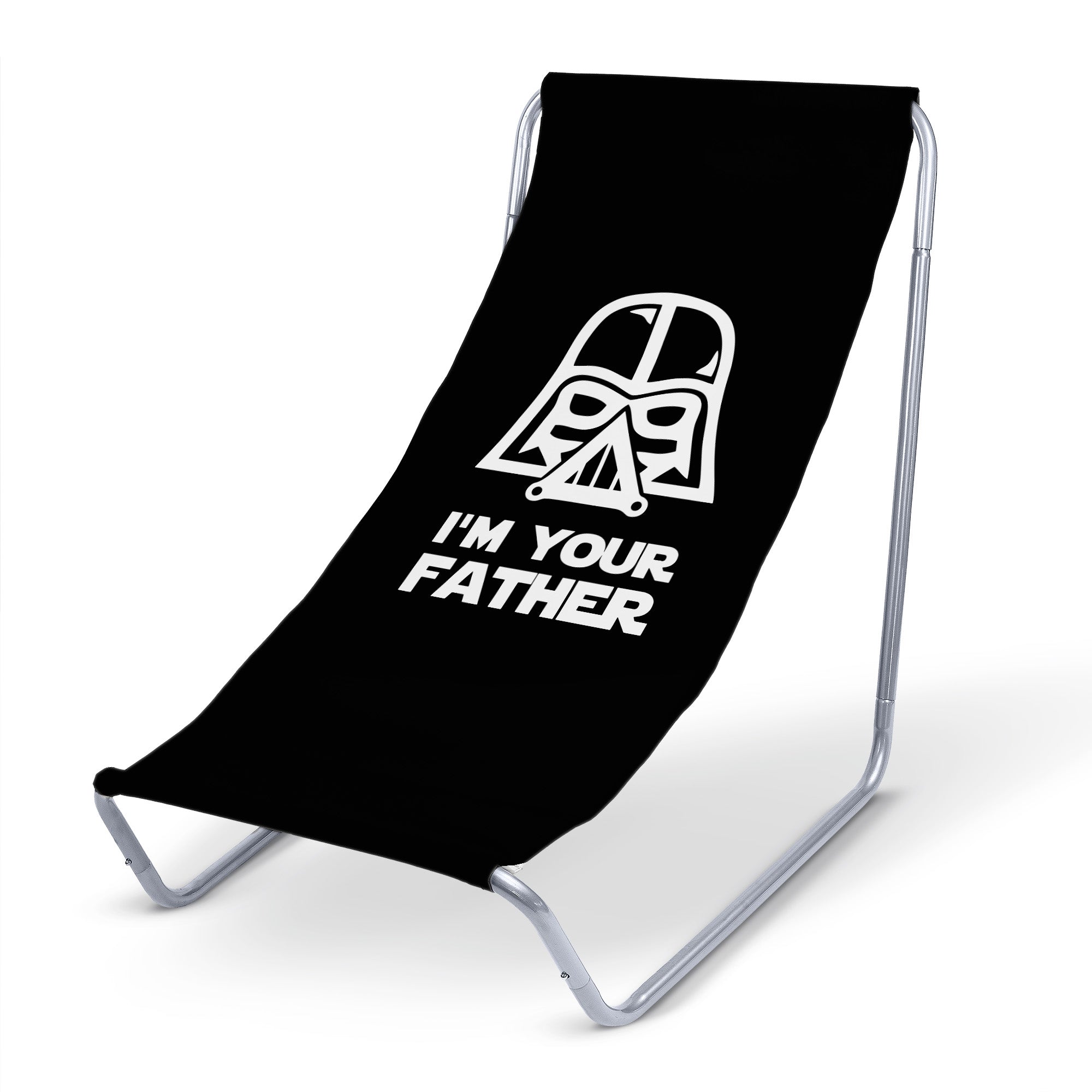 Liegestuhl aus Metall I'm your Father Black