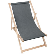 Liegestuhl aus Holz Imitation Jeans Iron Slate-M