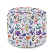 Runder Hocker Fußhocker Land der Blumen-Velvet