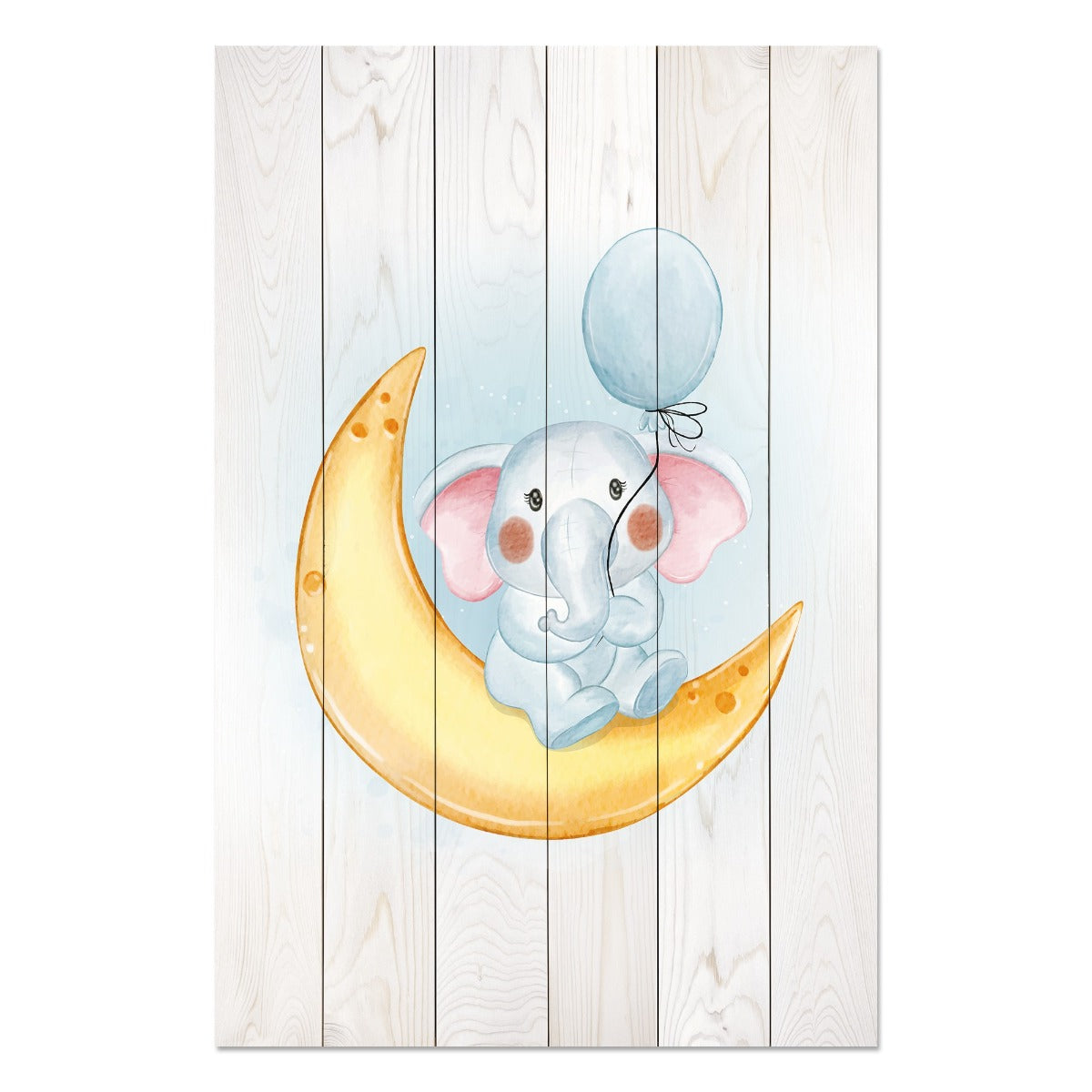 Bild Wood Kleiner Elefant mit Ballon