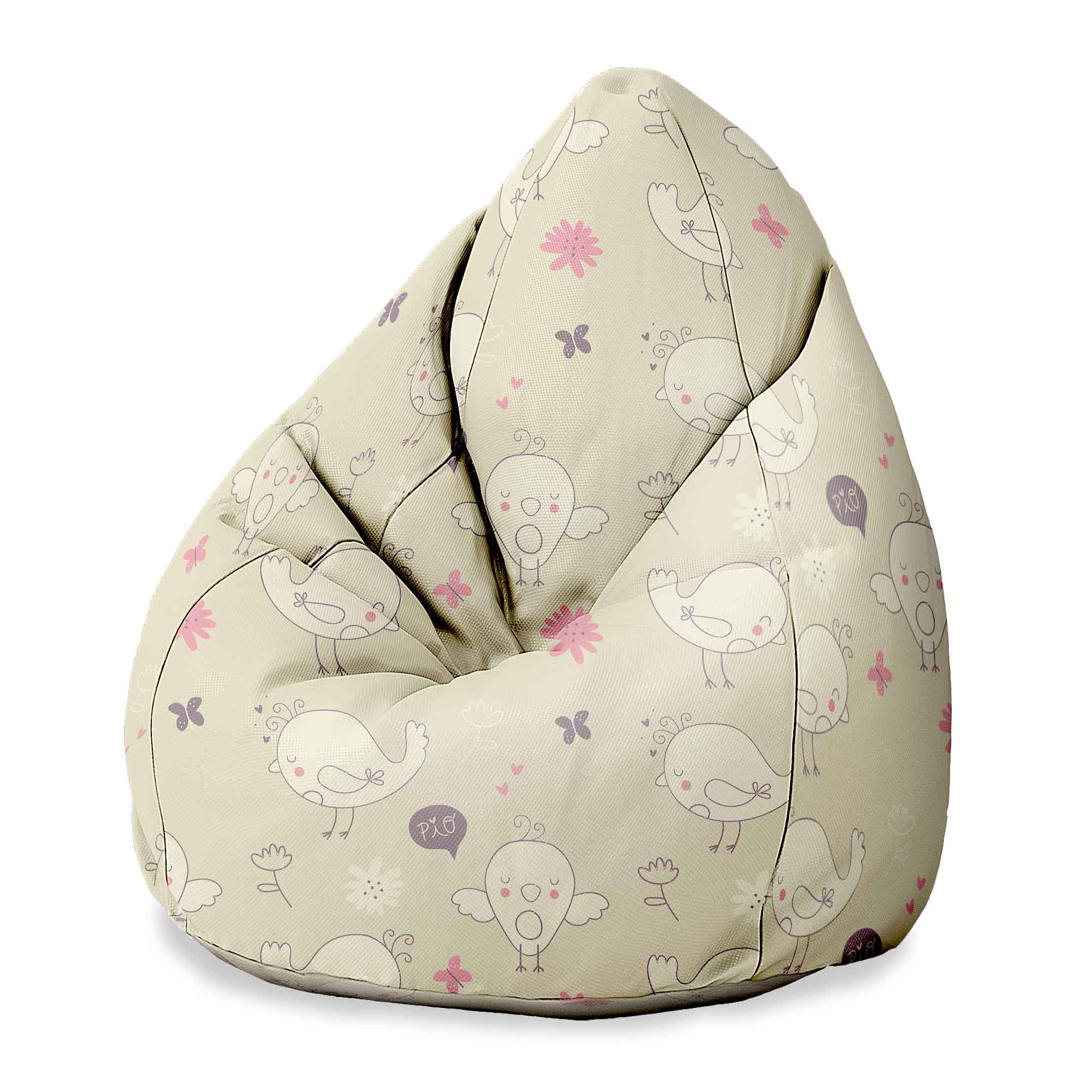 Sitzsack Pearshape Kleine Vögel
