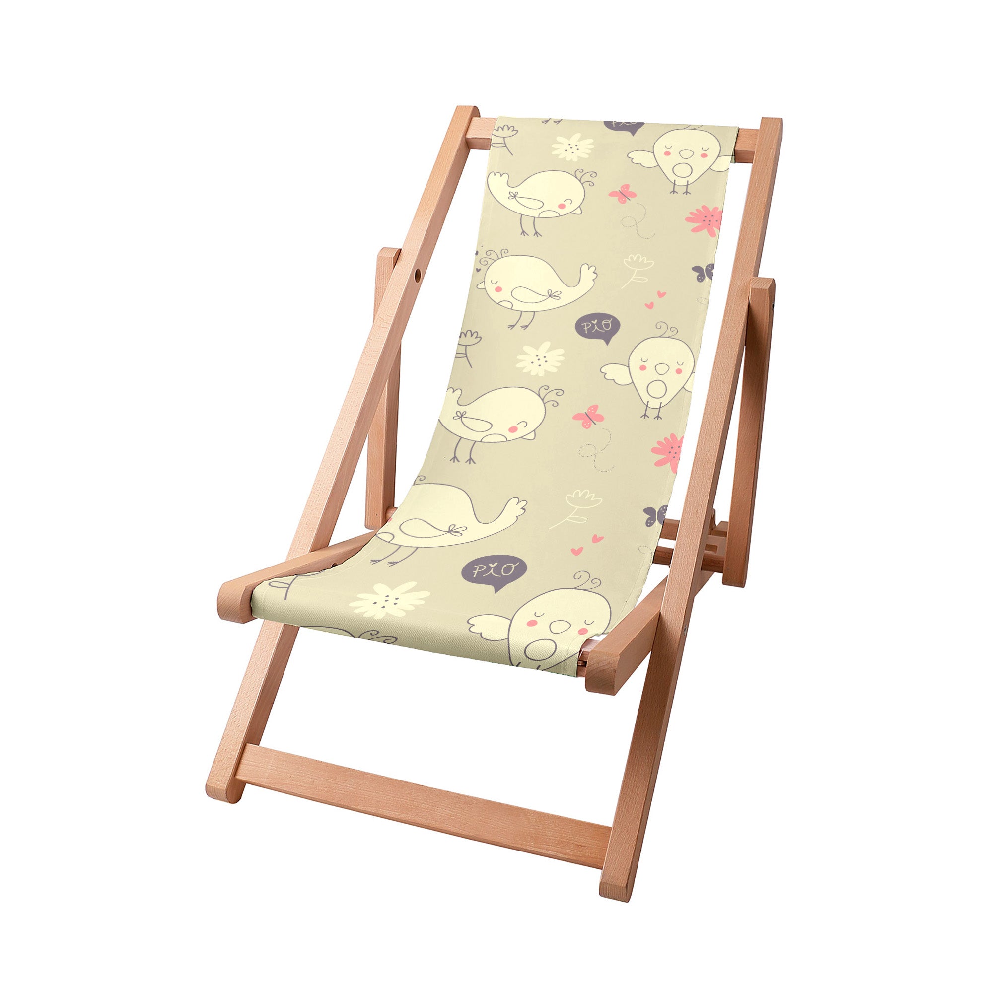 Leżak drewniany Little Birds-M