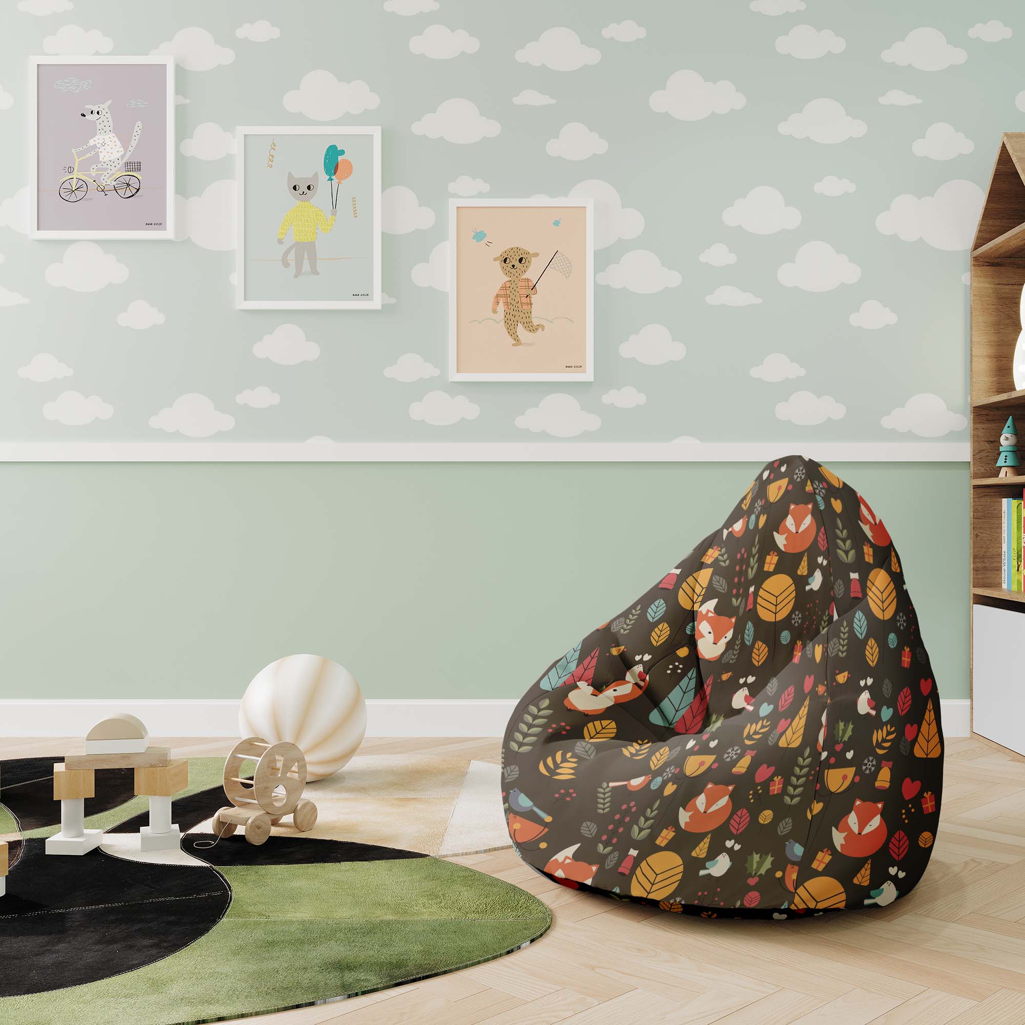 Sitzsack Pearshape Magischer Wald