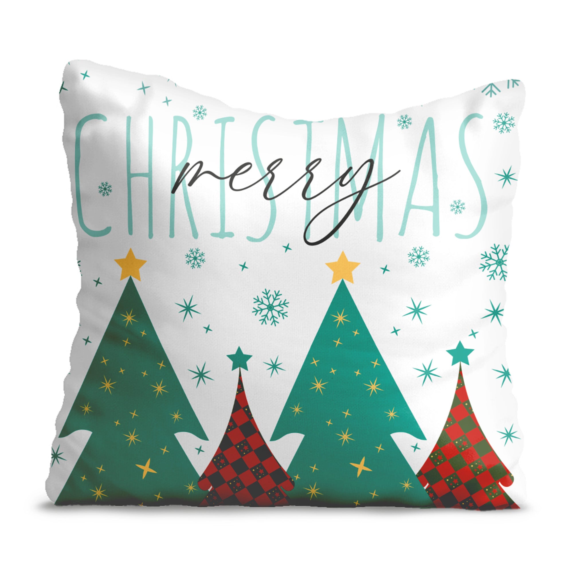 Kissen Fröhliche Weihnachtsbäume