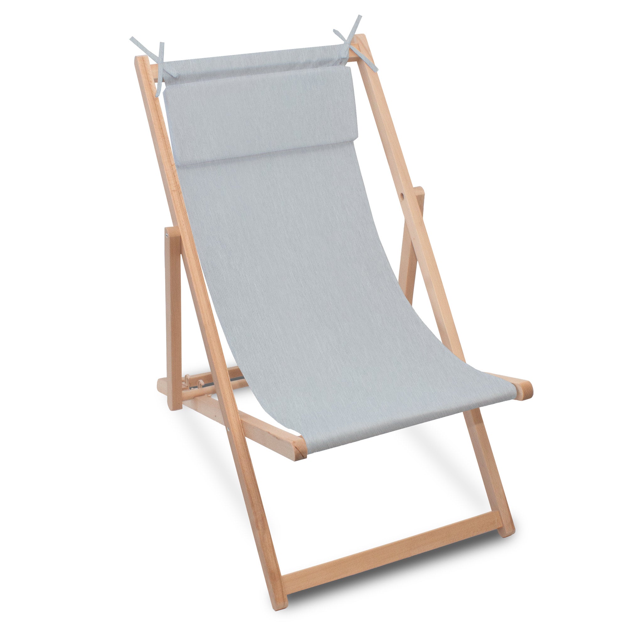 Holzliegestuhl mit Kissen Jeans-Imitat Moonlight Veil