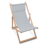 Holzliegestuhl mit Kissen Jeans-Imitat Moonlight Veil-M