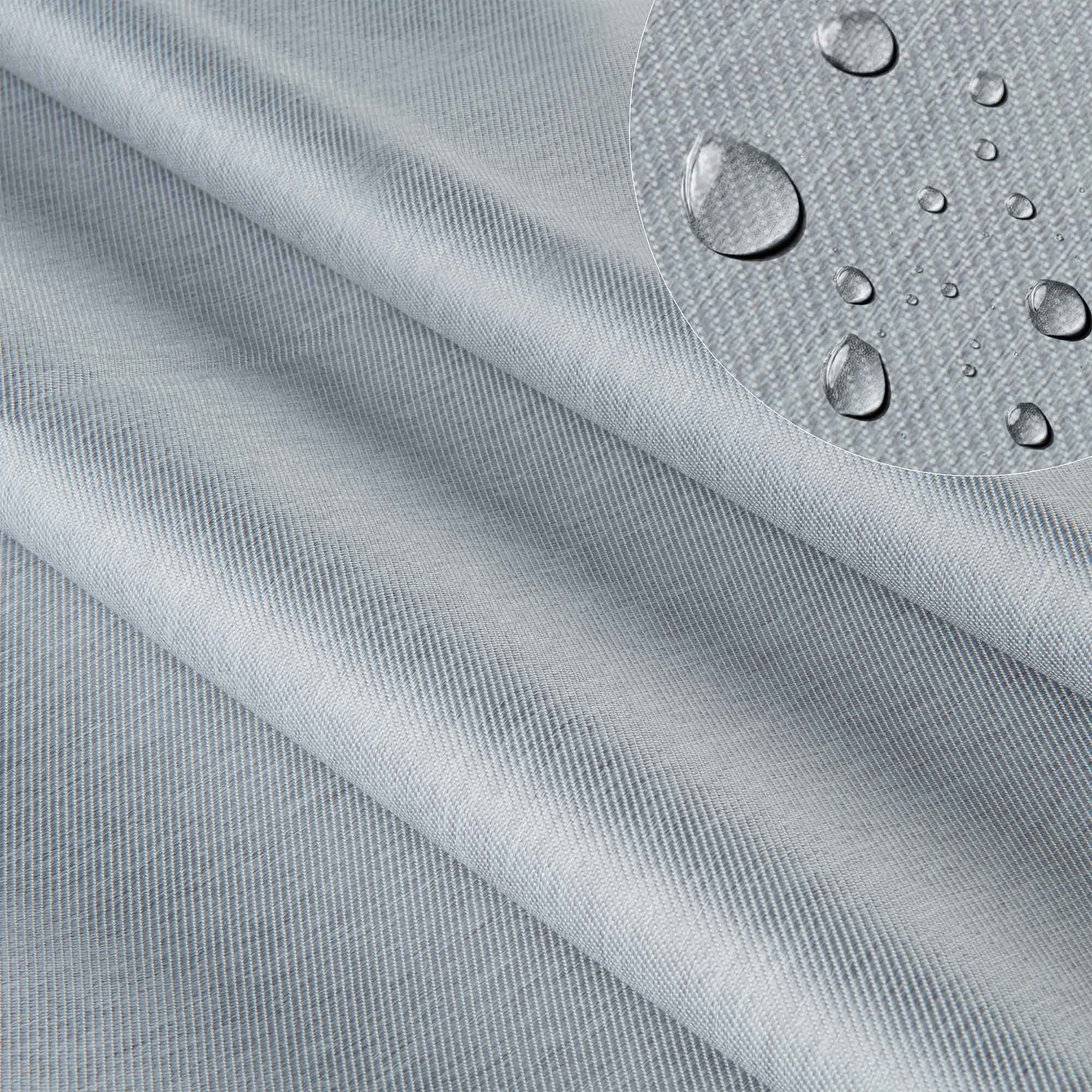 Holzliegestuhl mit hölzerner Fußstütze Jeans-Imitat Moonlight Veil