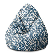 Puf Birnenform Kleine Marineblaue Blüte-S-Samt