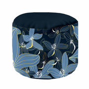 Runder Hocker Fußstütze Navy Night