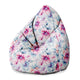 Pearshape Pouf Pastel Flowers-M-Velvet