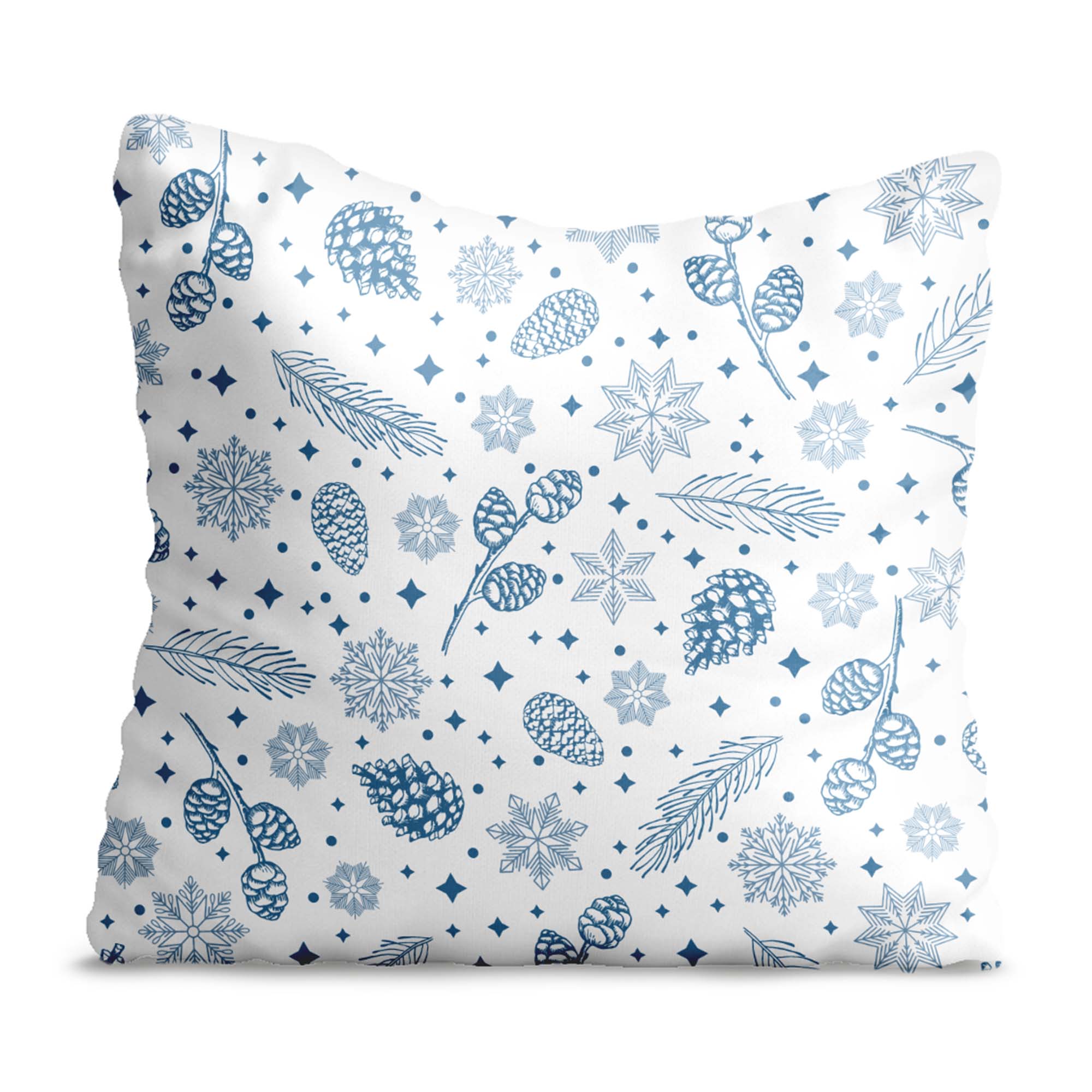 Kissen Pines and Snowflakes-Samt
