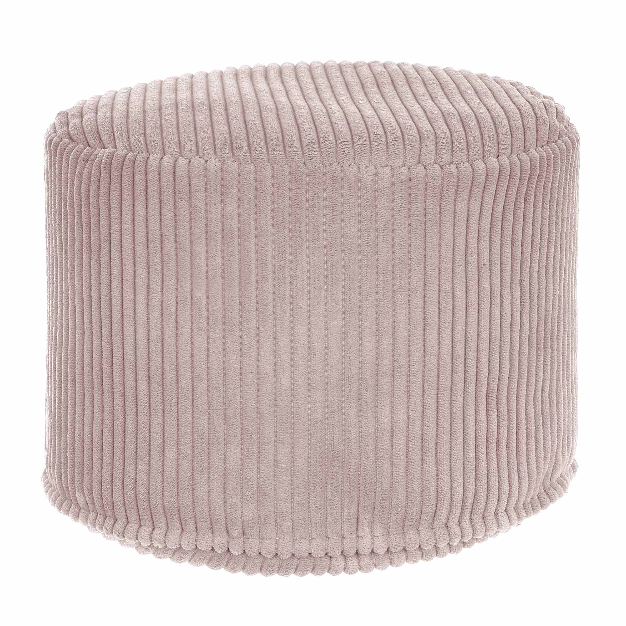 Runder Hocker Fußbank Lincoln Silver Pink-M