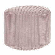 Runder Hocker Fußbank Lincoln Silver Pink