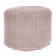 Runder Hocker Fußbank Lincoln Silver Pink